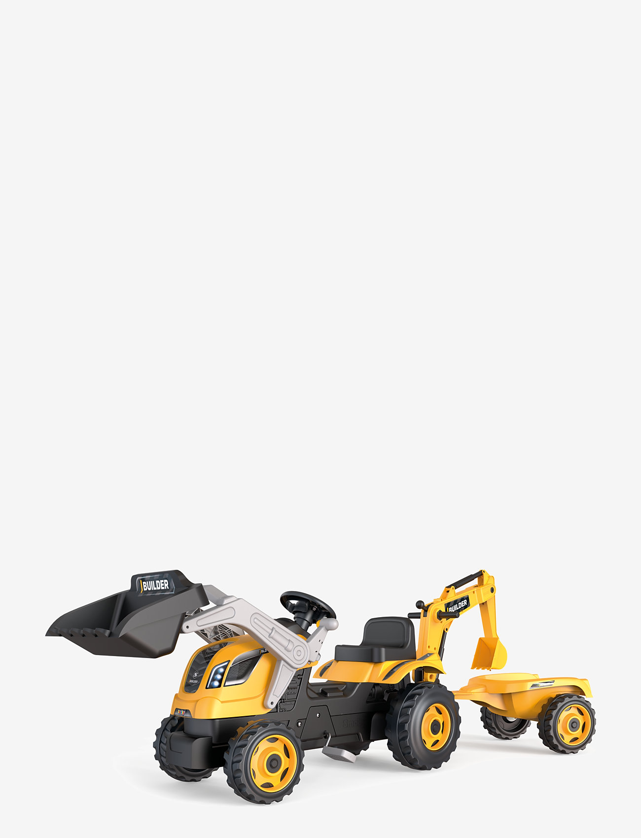 Smoby - Builder Max tractor + trailer - multicoloured - 1
