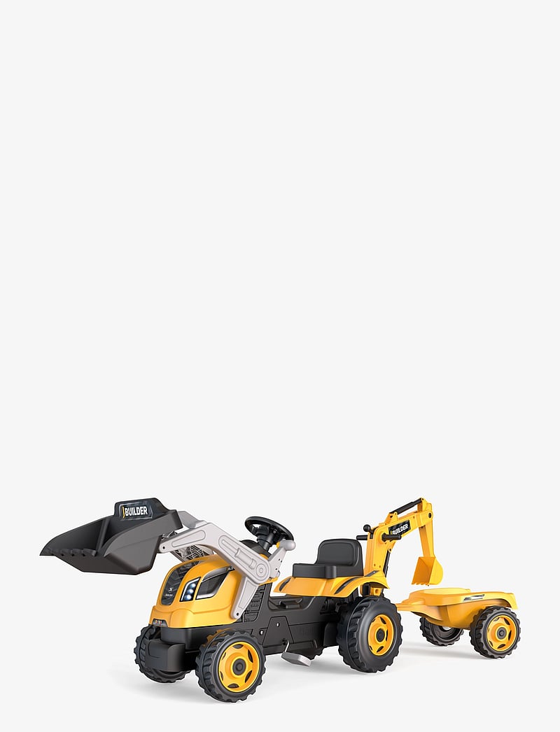 Smoby - Builder Max tractor + trailer - baufahrzeuge - multicoloured - 2