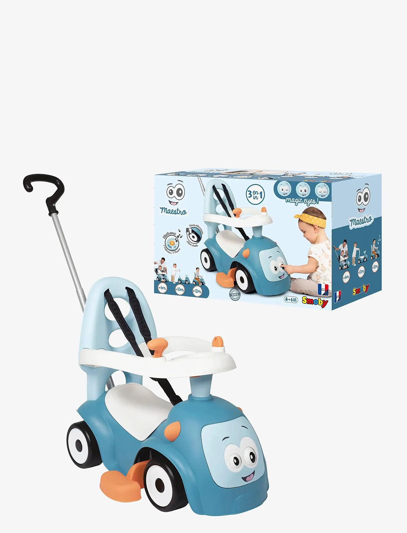 Smoby - Blue Maestro Ride-On - ziehspielzeug - blue - 1