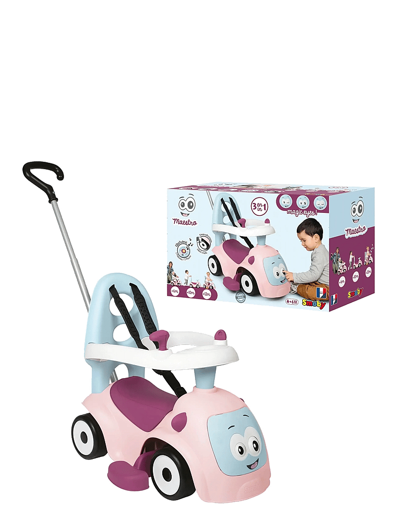 Smoby - Pink Maestro Ride-On - tõmmatavad mänguasjad - pink - 0