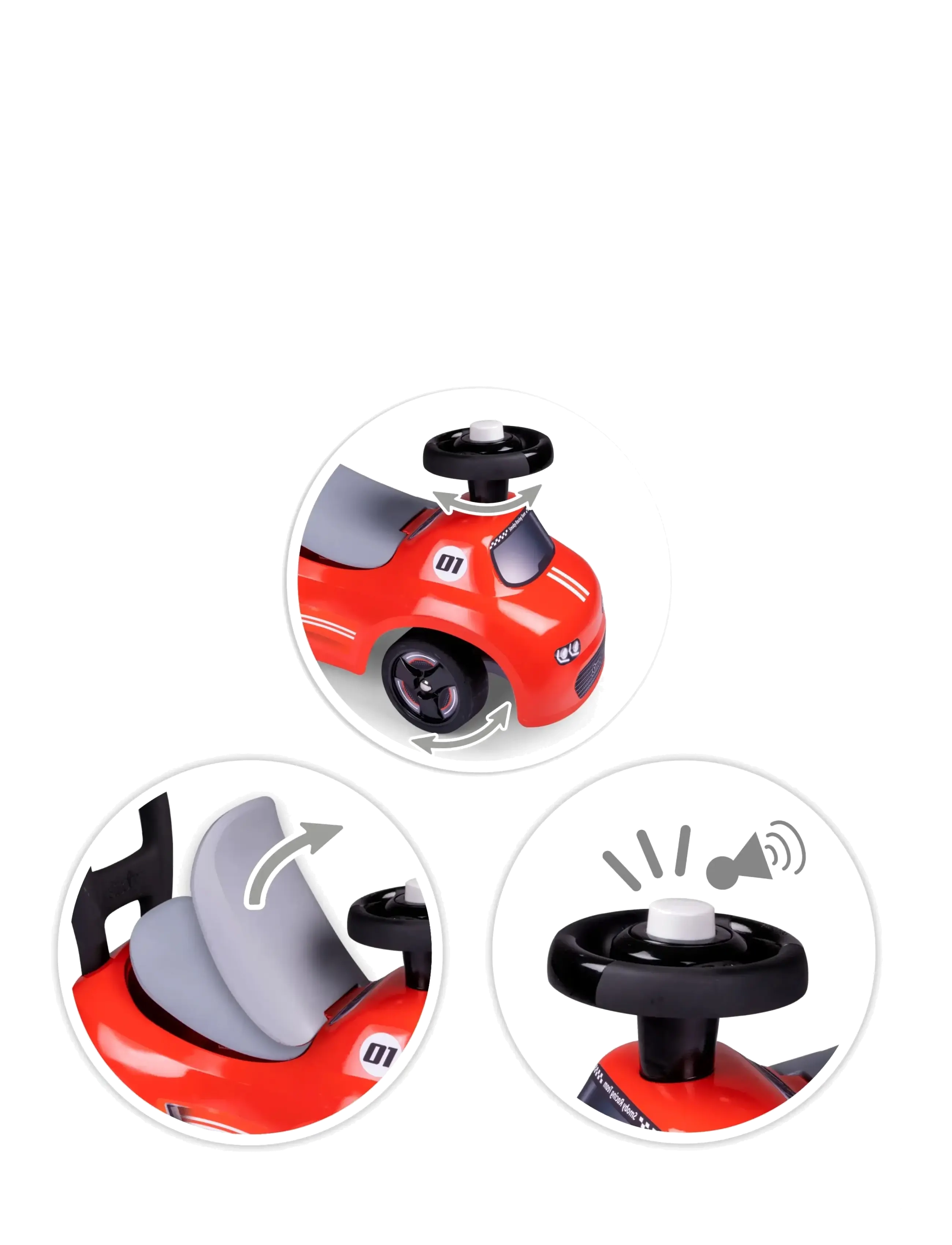 Smoby - Red Auto Ride-On - red - 5