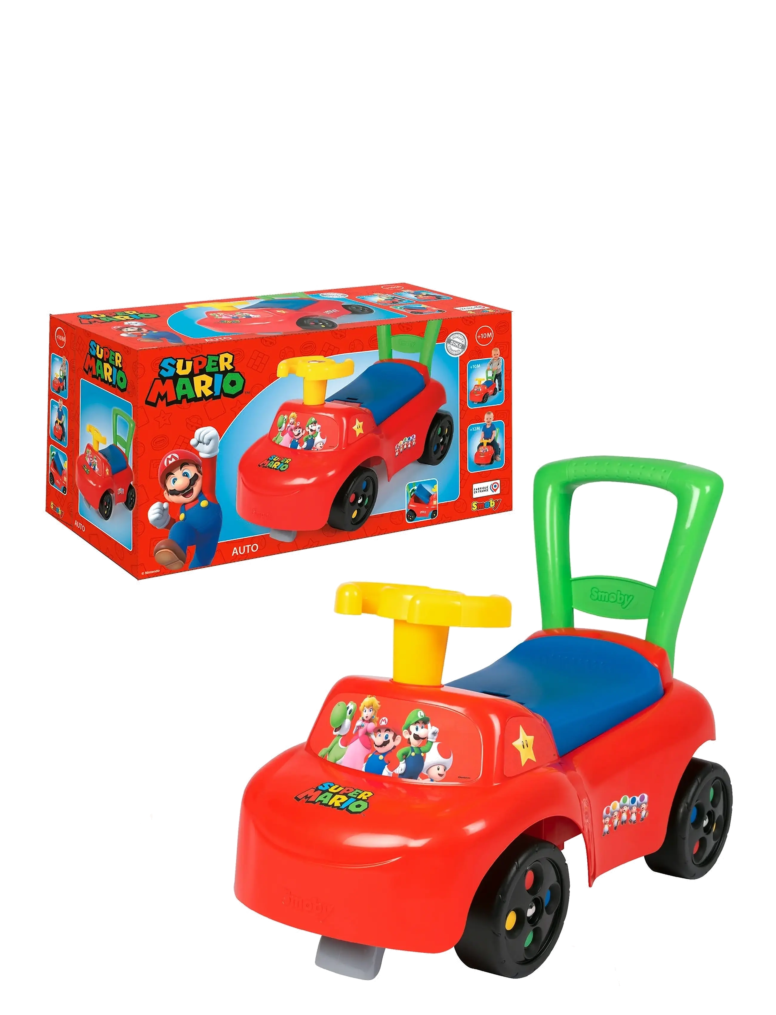 Smoby - Super Mario Auto Ride-On - prezenty urodzinowe - red - 1
