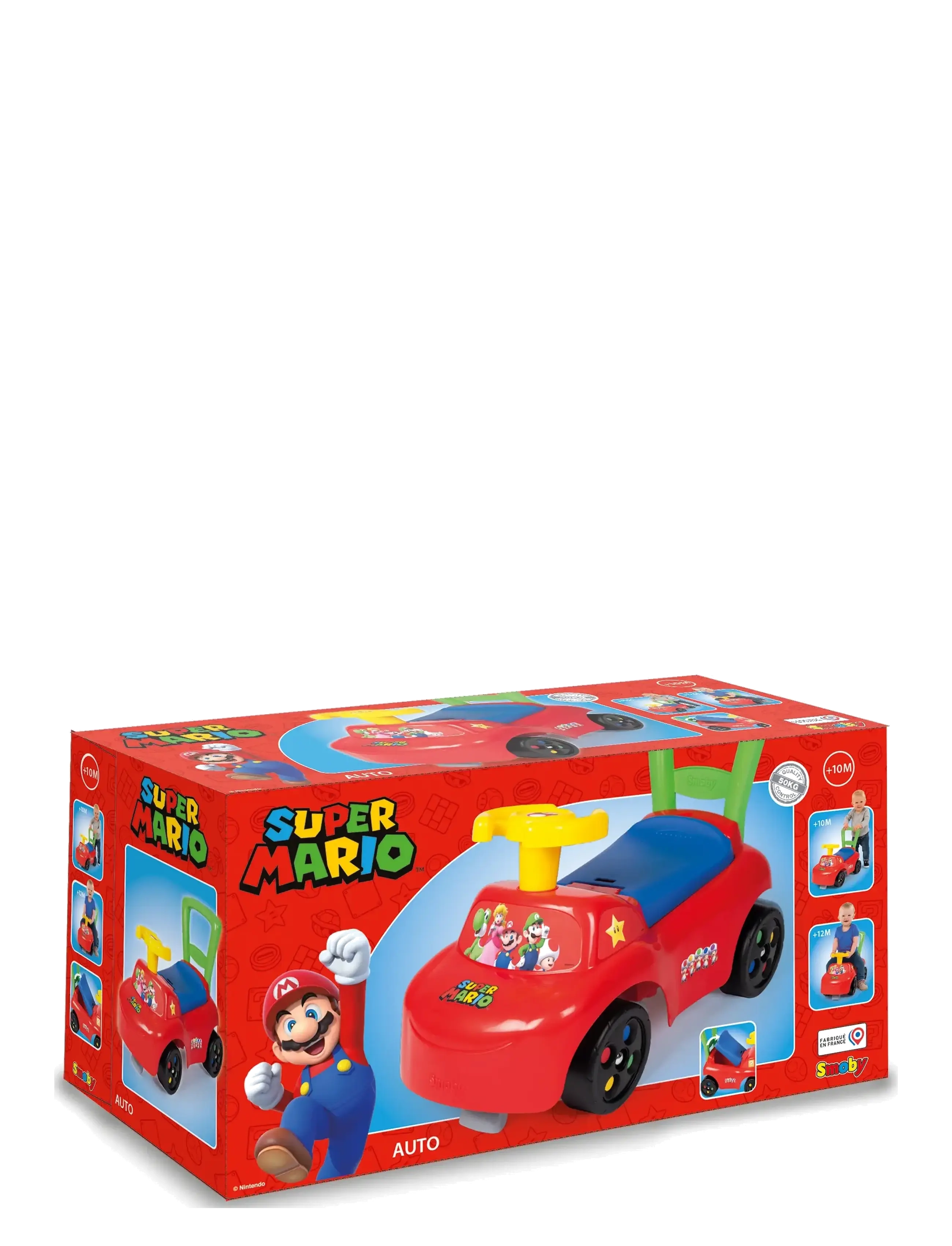 Smoby - Super Mario Auto Ride-On - prezenty urodzinowe - red - 2