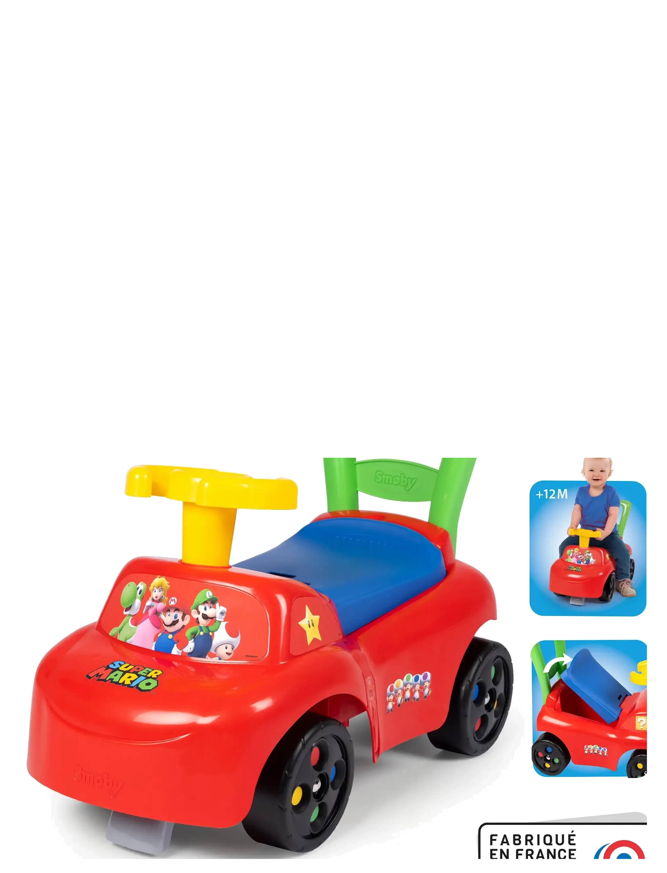 Smoby - Super Mario Auto Ride-On - prezenty urodzinowe - red - 3