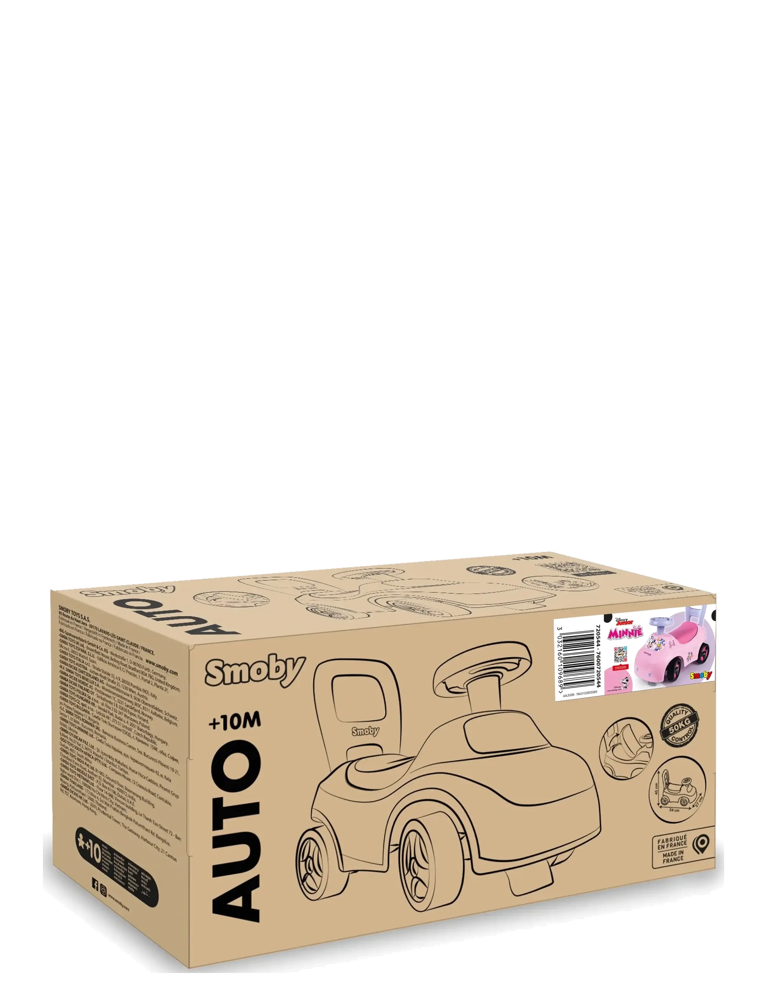 Smoby - Minnie Auto Ride-On - sünnipäevakingitused - pink - 2