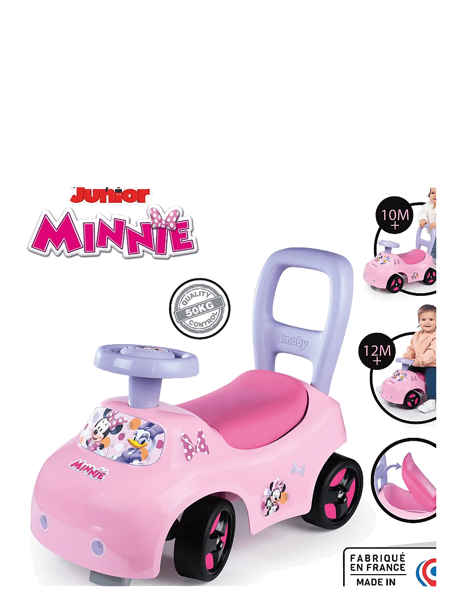 Smoby - Minnie Auto Ride-On - sünnipäevakingitused - pink - 3