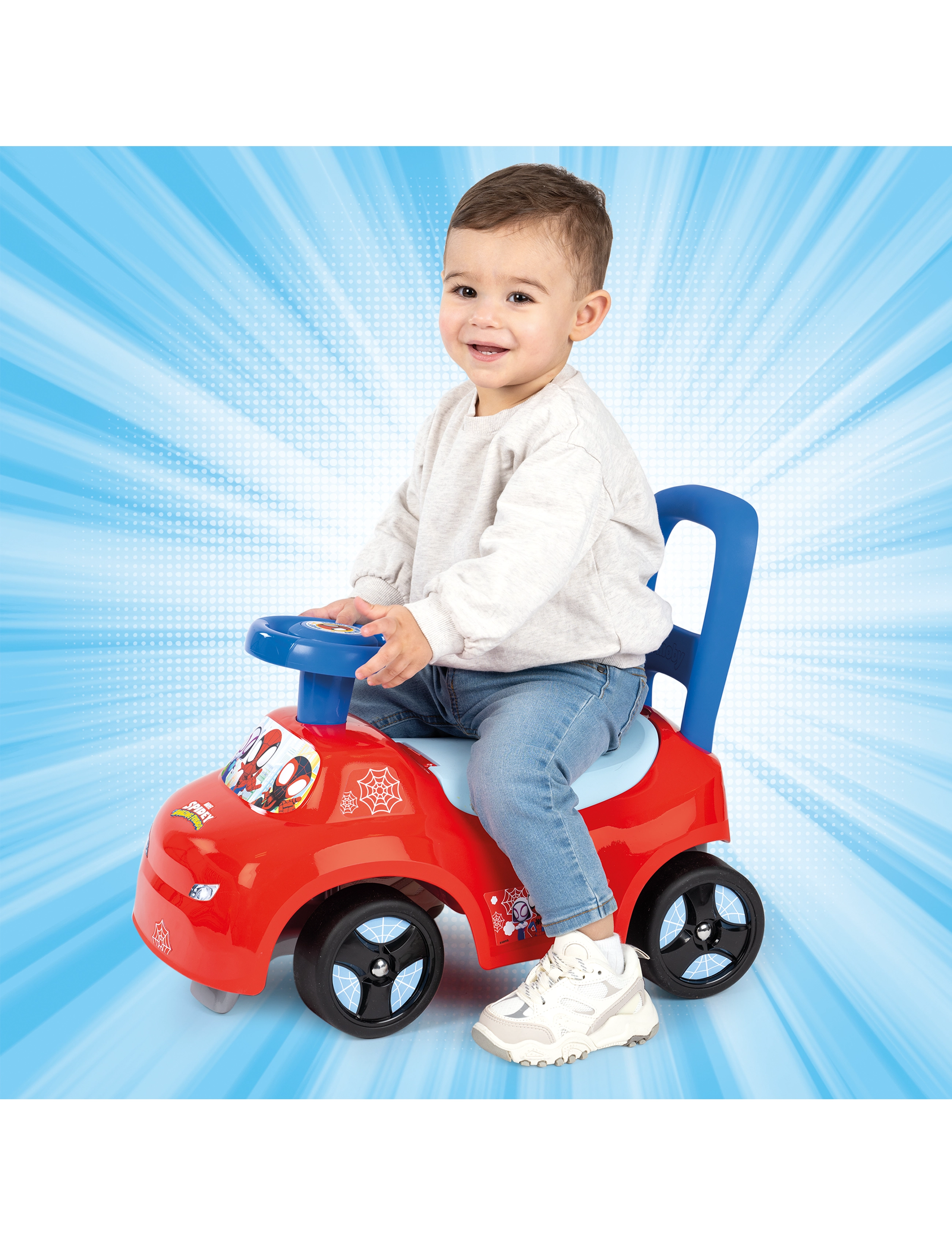 Smoby Smoby Marvel Spidey Lära-Gå-Bil, One Size, Red, Legetøj > Ride On Legetøj, Børn