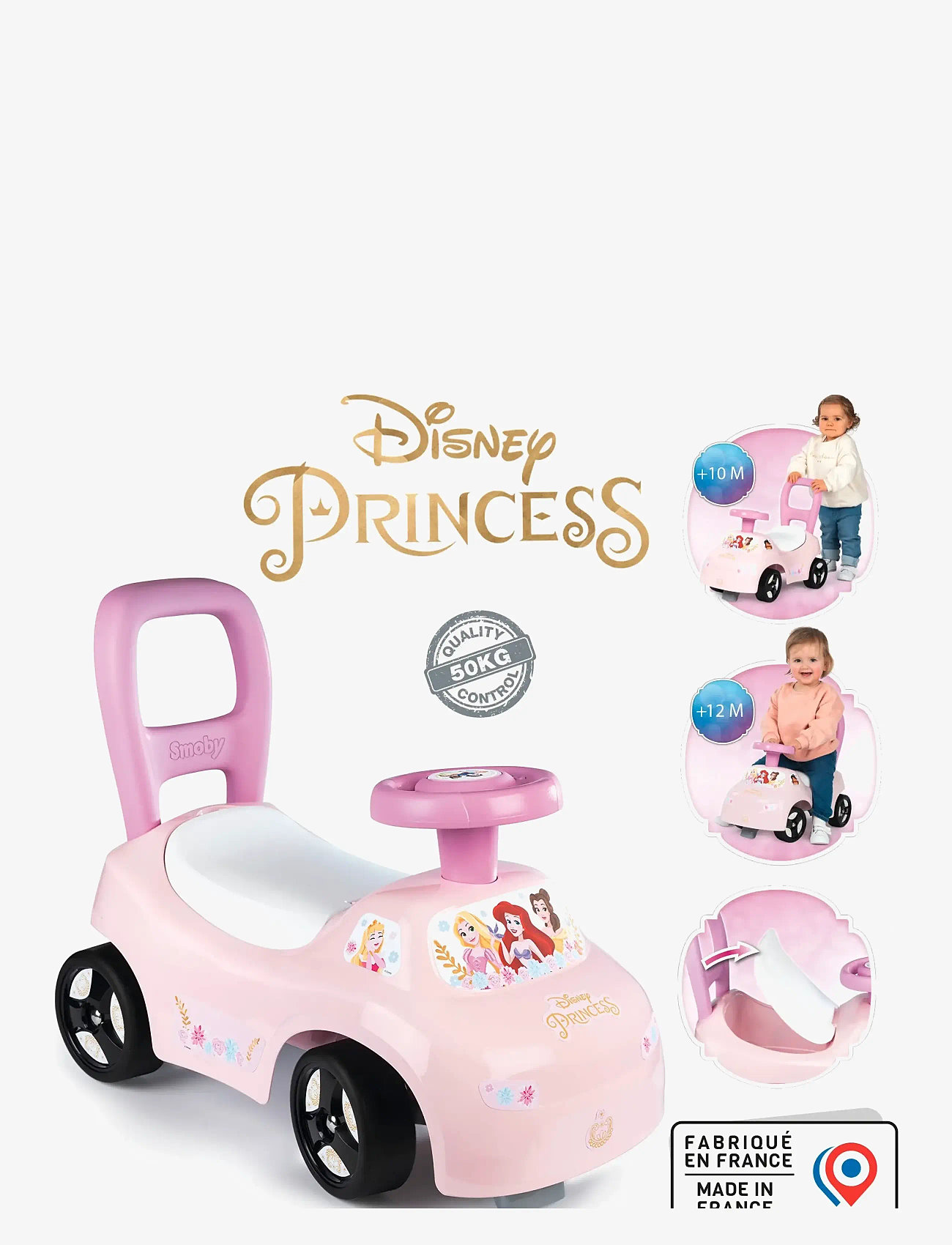 Smoby - Dp Car Ride On - leksaksbilar - pink - 4