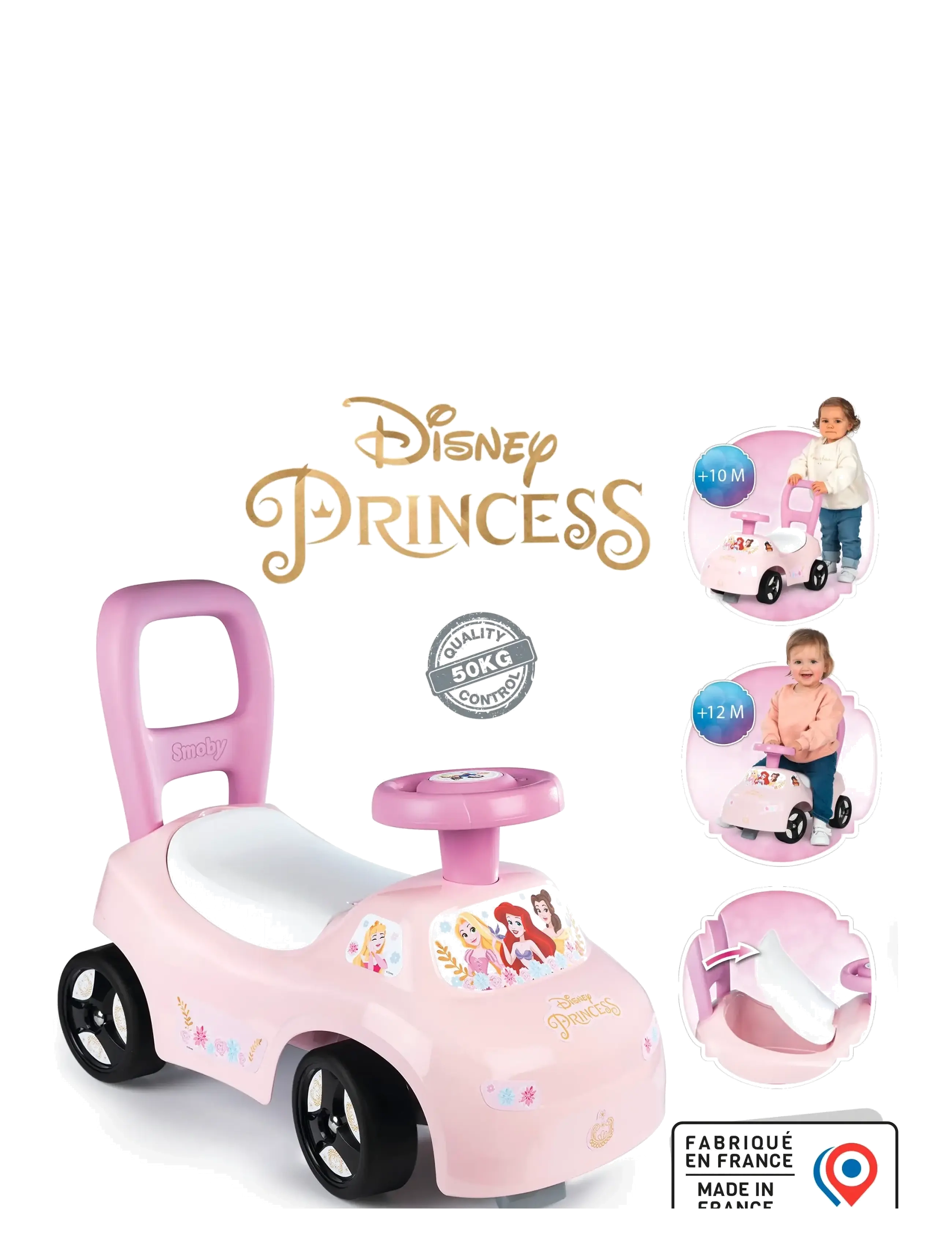 Smoby - Dp Car Ride On - toy cars - pink - 3