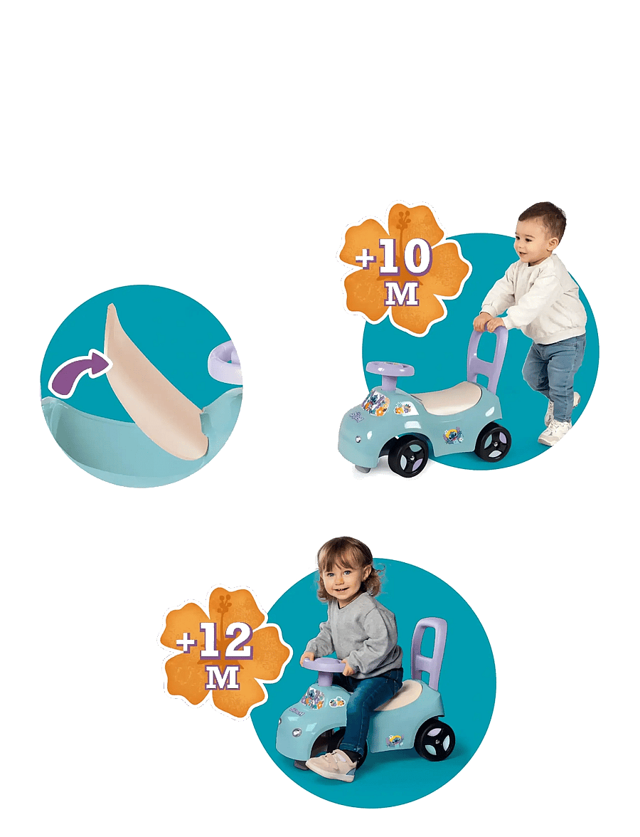 Smoby - Smoby Stitch Car Ride On - geburtstagsgeschenke - multi colorued - 4