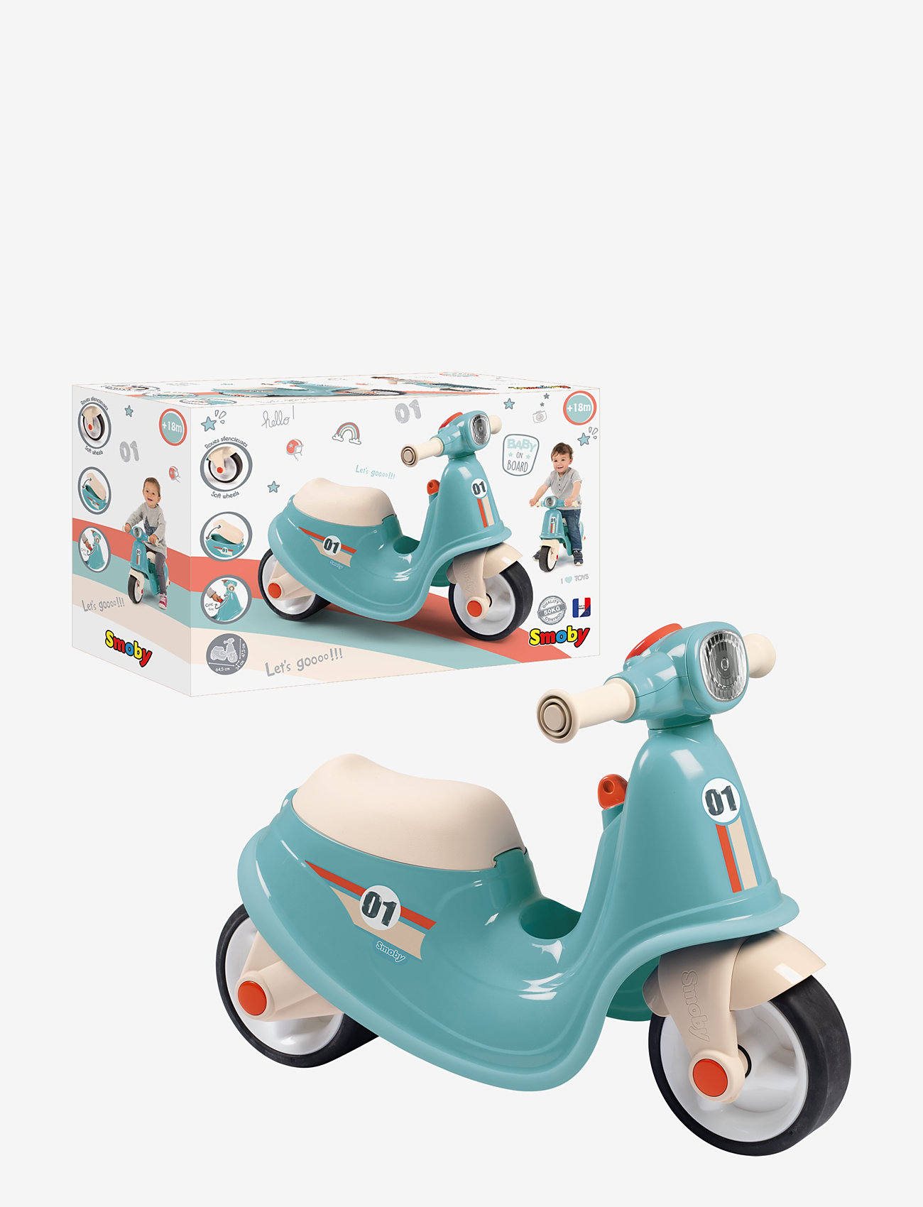 Smoby - Scooter Ride-on blue - gåbilar - blue - 2