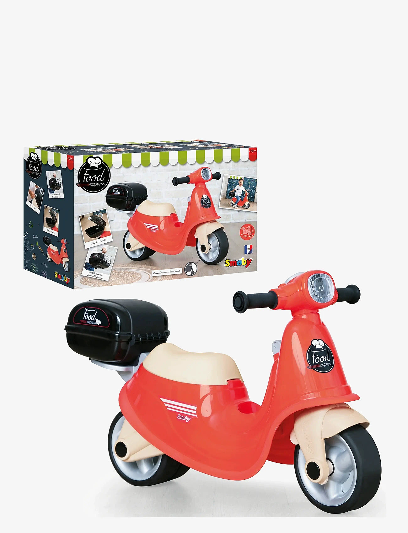Smoby - Scooter Ride-On Food Express - pealistutavad mänguasjad - red - 0