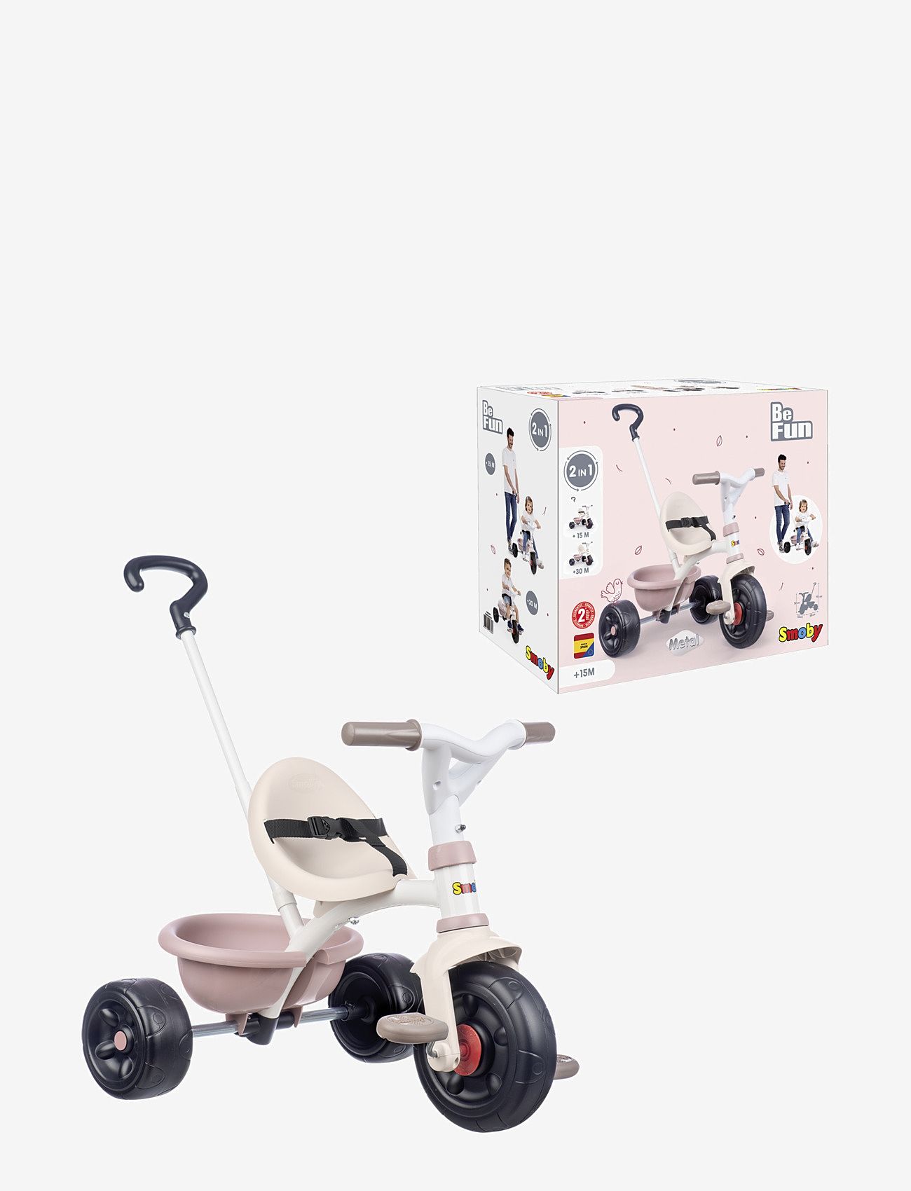 Smoby - Smoby Be Fun Trehjuling, Rosa - jalgrattad - pink - 2