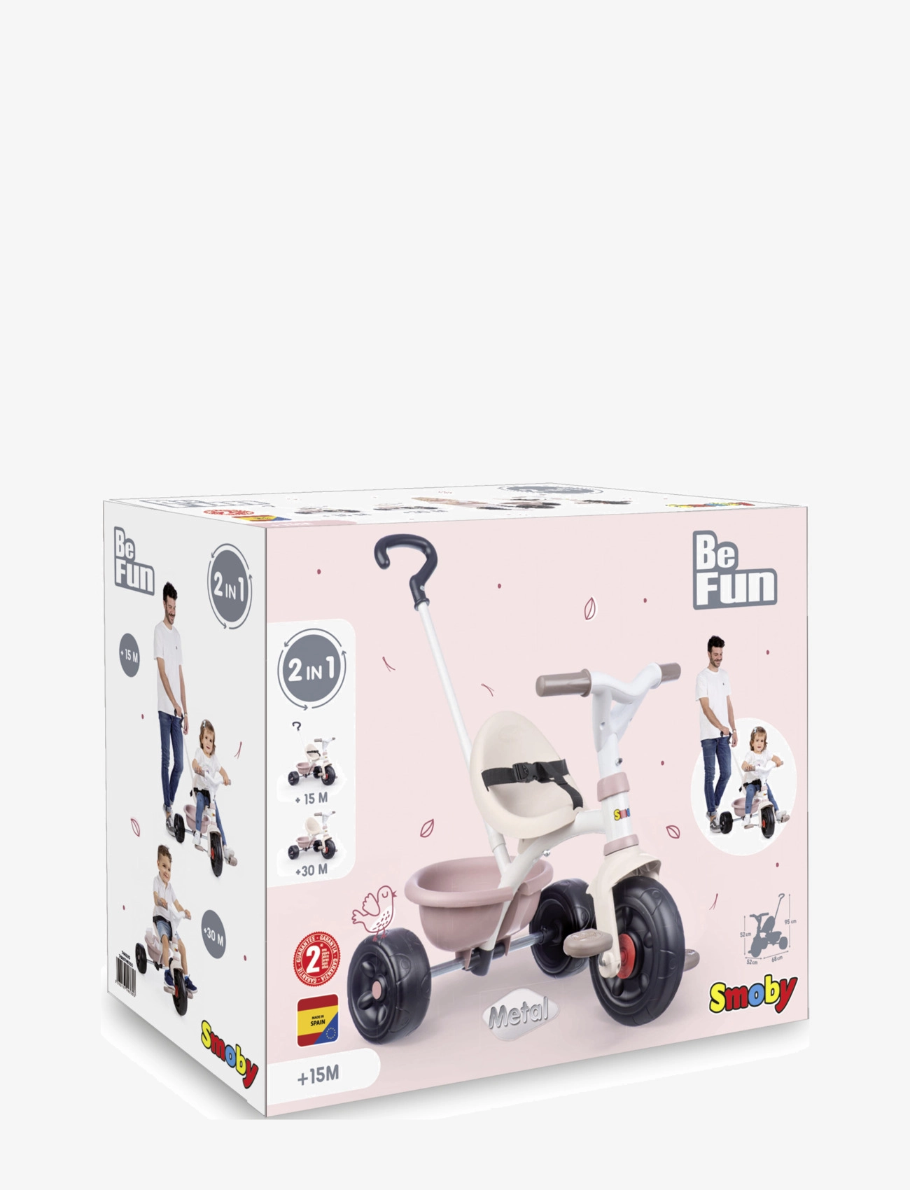 Smoby - Smoby Be Fun Trehjuling, Rosa - sykler - pink - 3