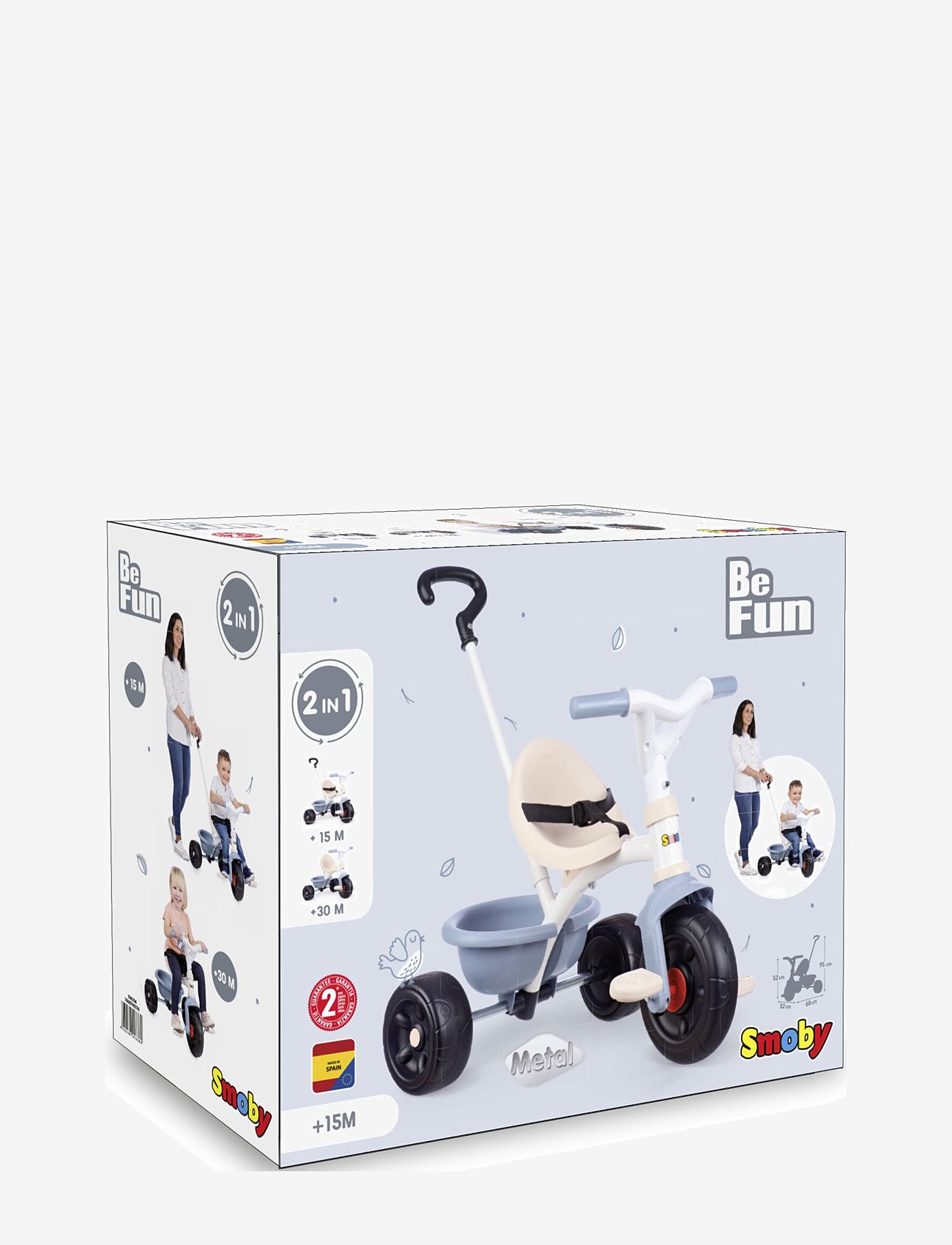 Smoby - Smoby Be Fun Trehjuling, Blå - cyklar - blue - 3