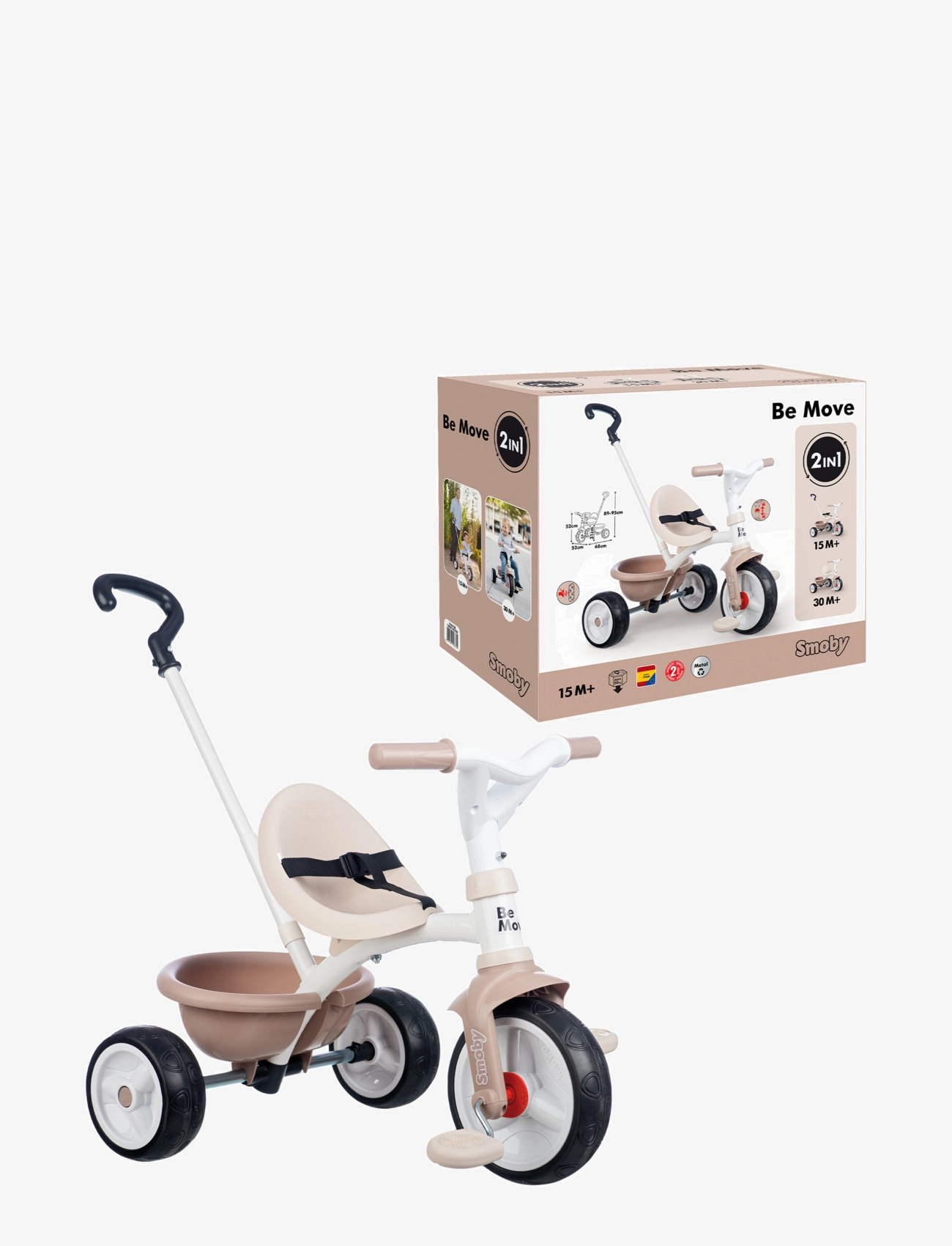 Smoby - Smoby Be Move Trehjuling Beige - pink/beige - 2