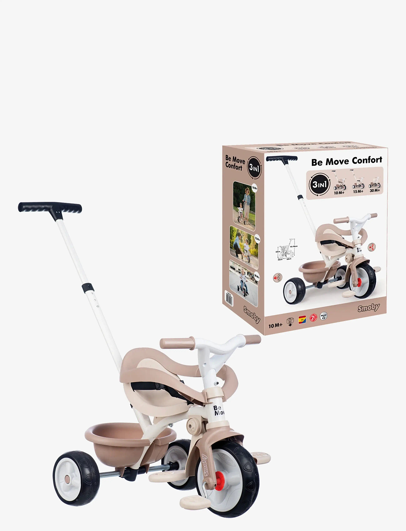 Smoby - Smoby Be Move Comfort Trehjuling Beige - jeździki - green - 2