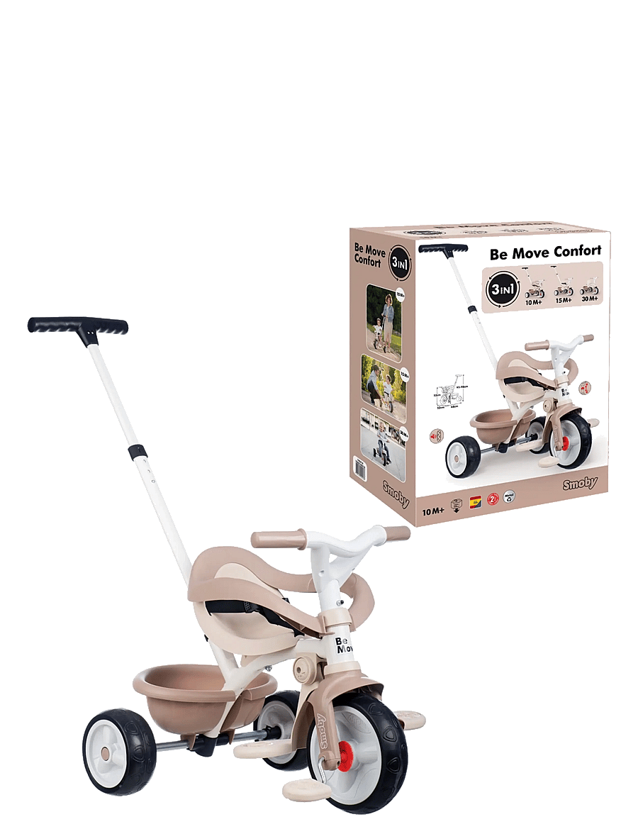 Smoby - Smoby Be Move Comfort Trehjuling Beige - gåbiler - green - 2