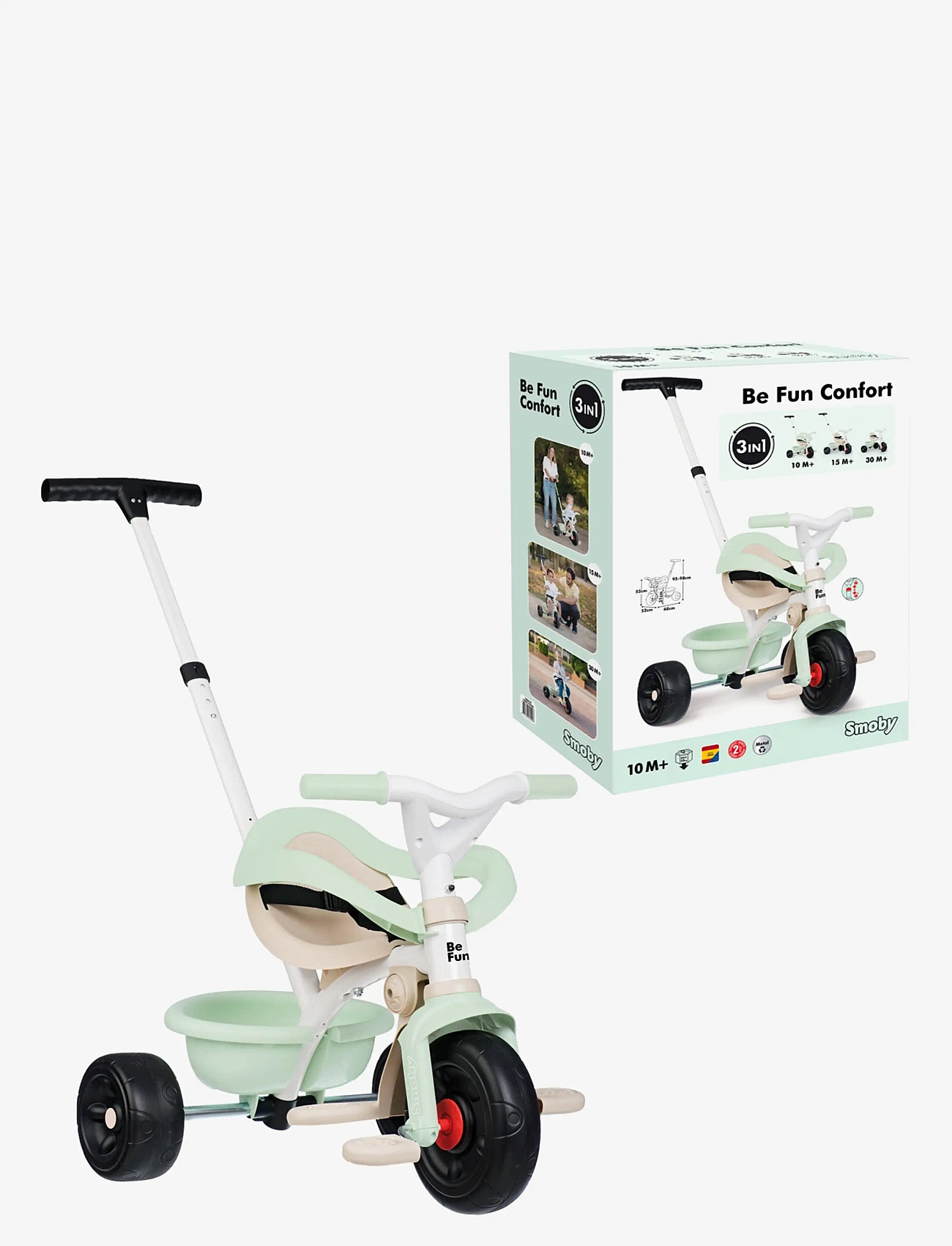 Smoby - Smoby Be Fun Comfort Trehjuling - dviračiai - pink - 2