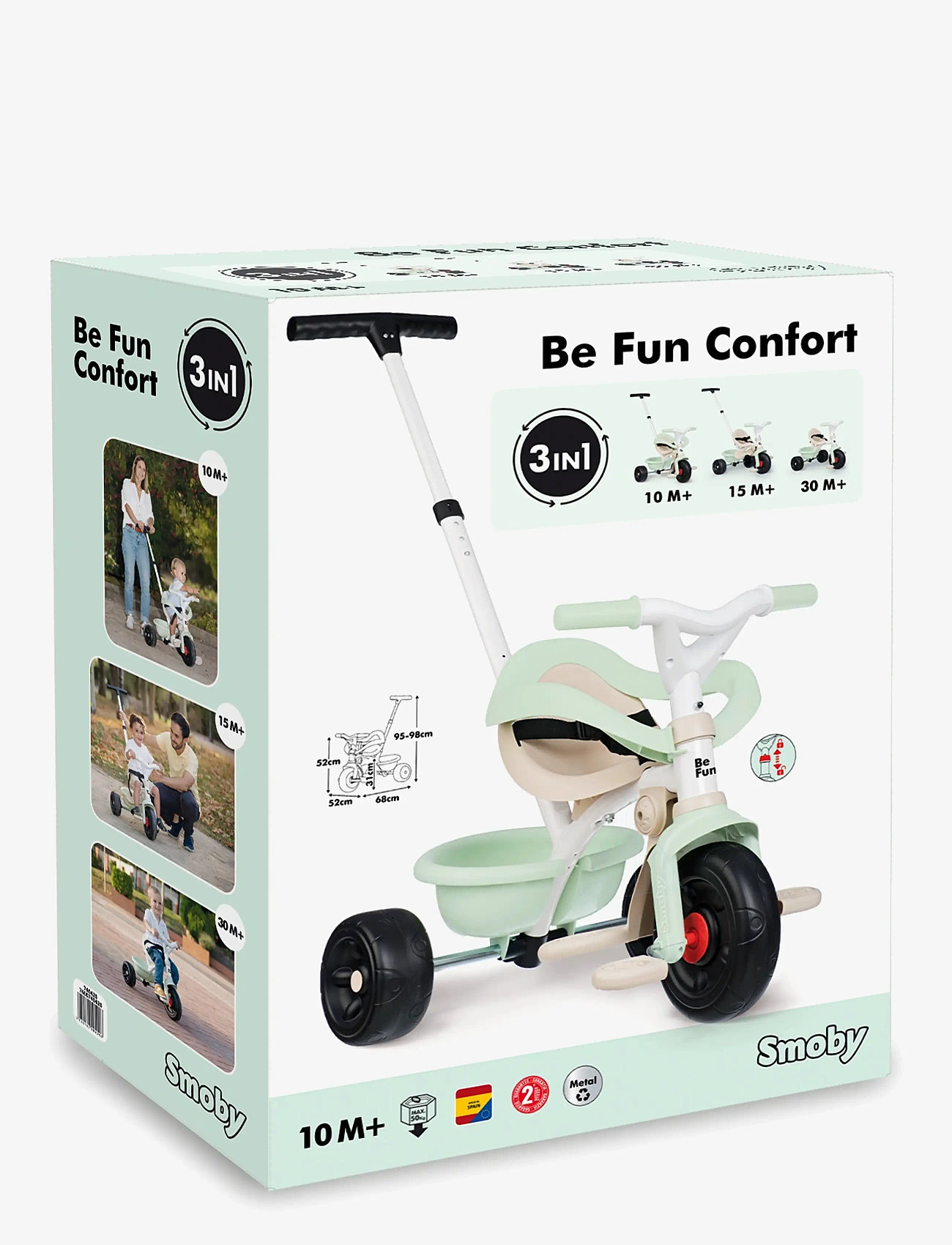 Smoby - Smoby Be Fun Comfort Trehjuling - dviračiai - pink - 3
