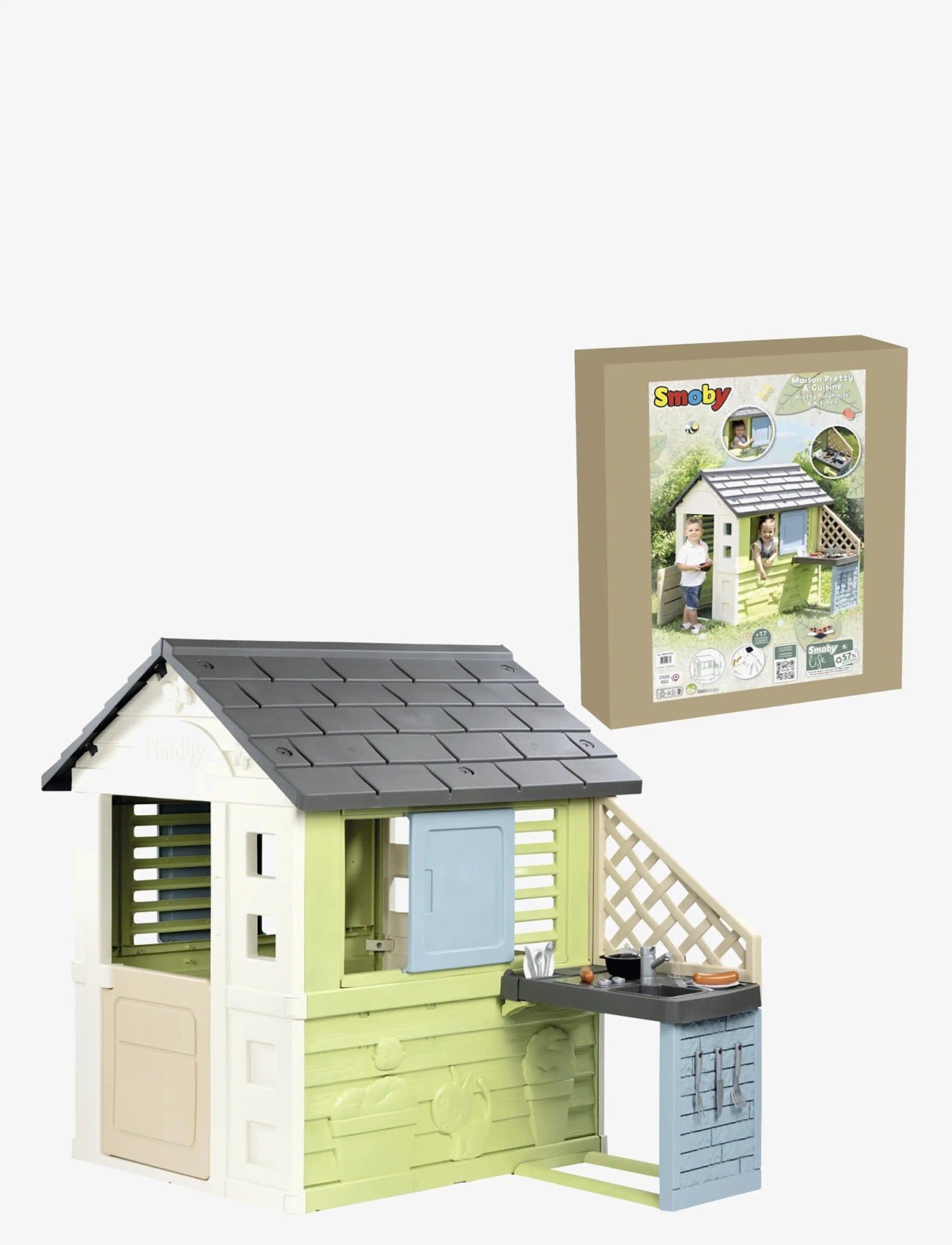 Smoby - Smoby Pretty house med Sommarkök - legehuse - beige - 2