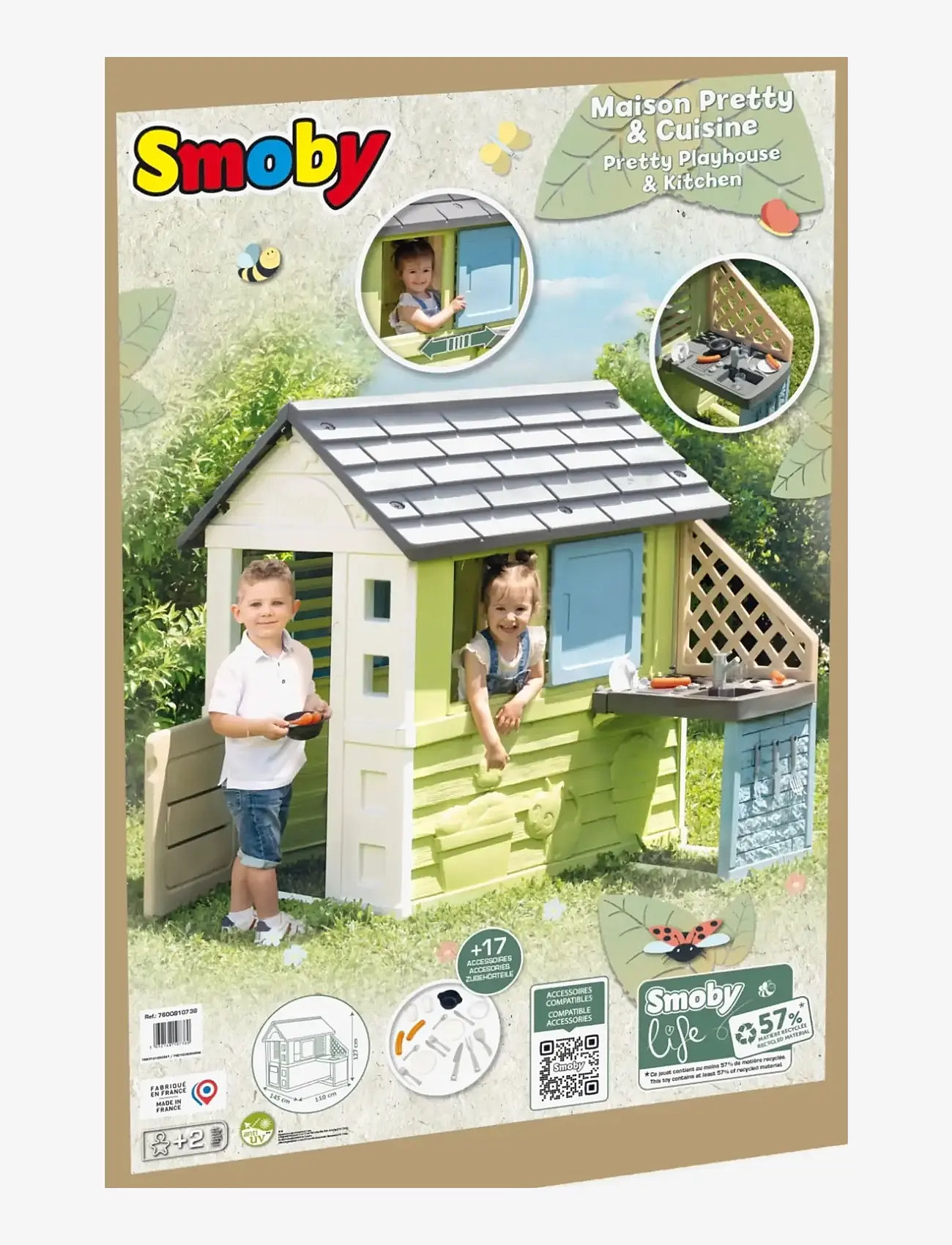 Smoby - Smoby Pretty house med Sommarkök - legehuse - beige - 3