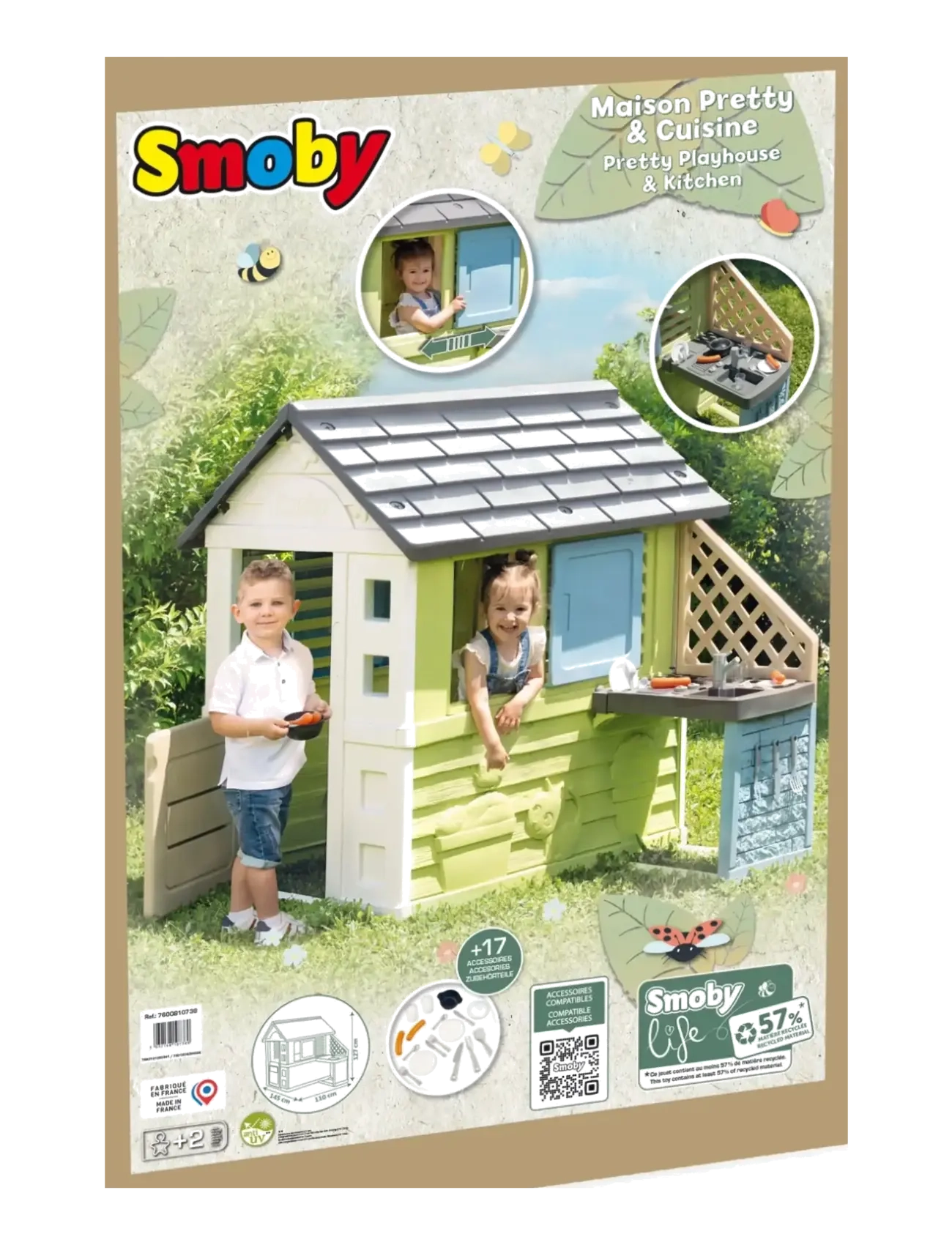 Smoby - Smoby Pretty house med Sommarkök - beige - 3