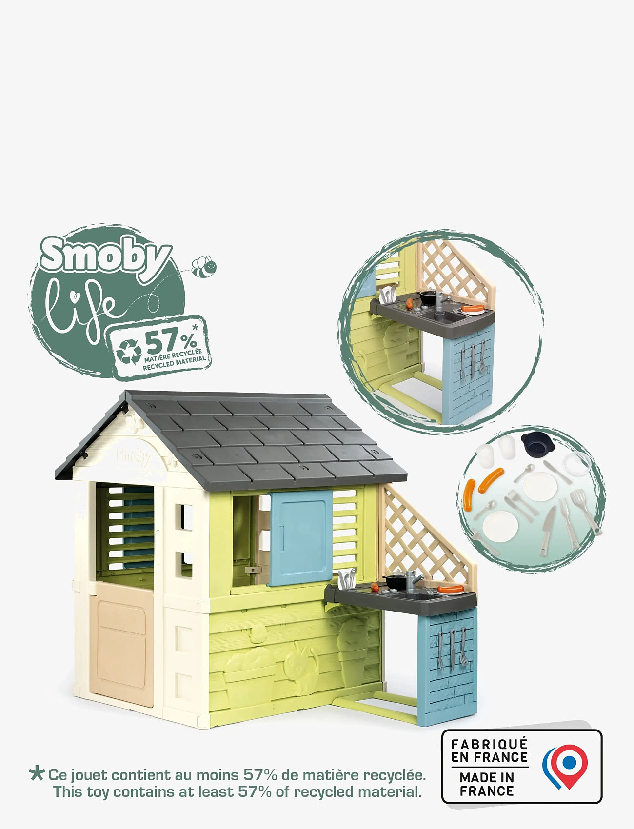 Smoby - Smoby Pretty house med Sommarkök - legehuse - beige - 5