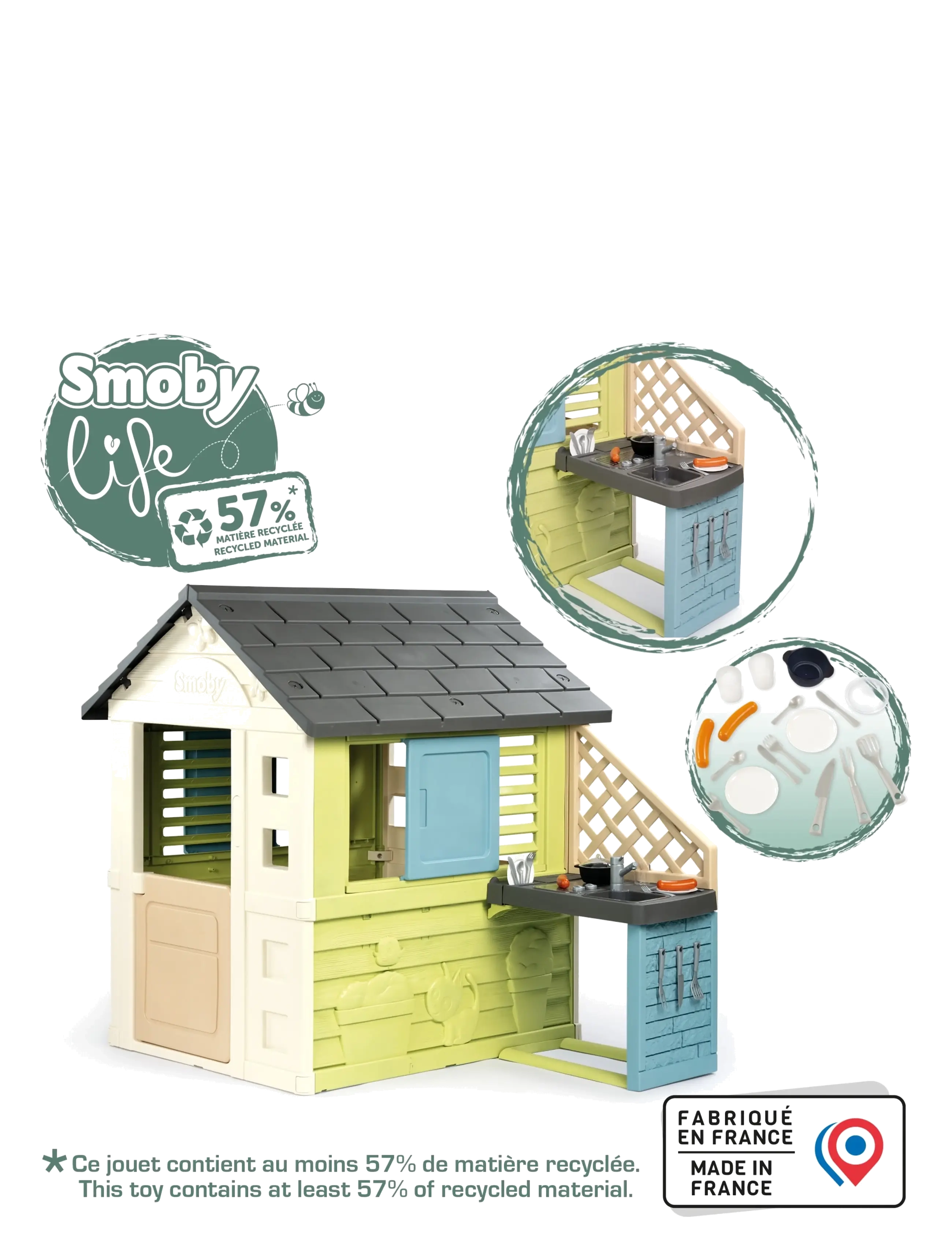 Smoby - Smoby Pretty house med Sommarkök - beige - 5