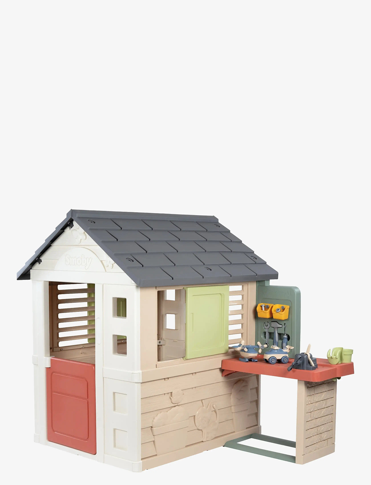 Smoby - Smoby Life Nature Lekstuga med verkstad - legehuse - beige - 1