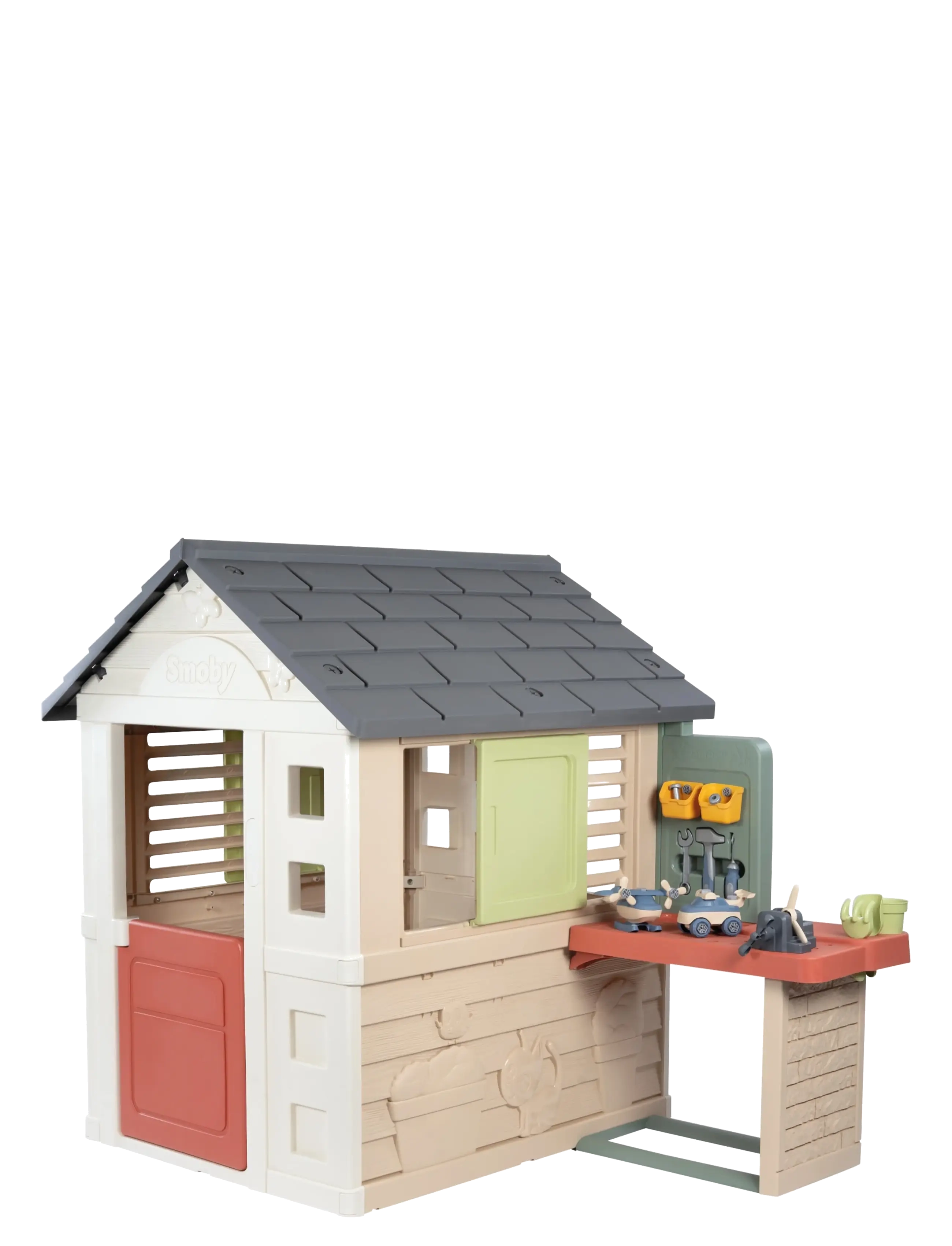 Smoby Smoby Life Nature Lekstuga med verkstad - Uteleksaker - BEIGE / beige