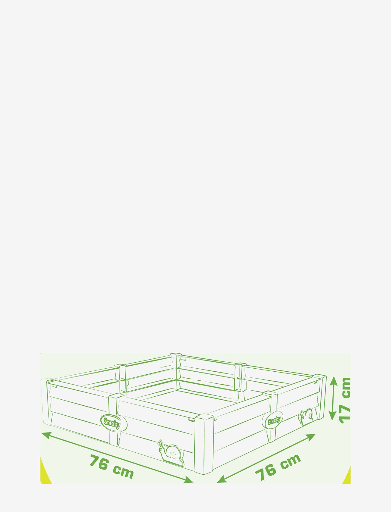 Smoby - Smoby Square Garden Sandpit - sandkasse - brown - 5