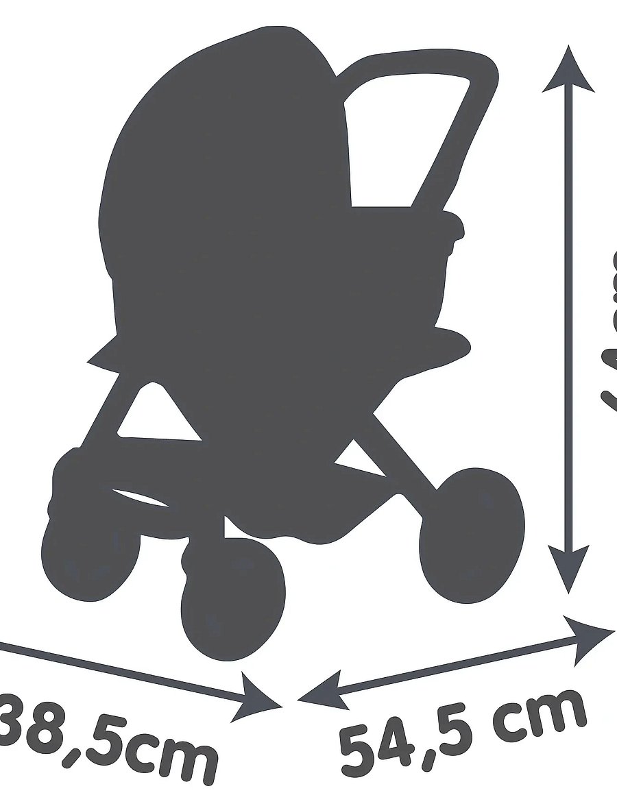 Smoby - Smoby 3-in-1 Doll Stroller, Pink - nukukärud - pink - 5
