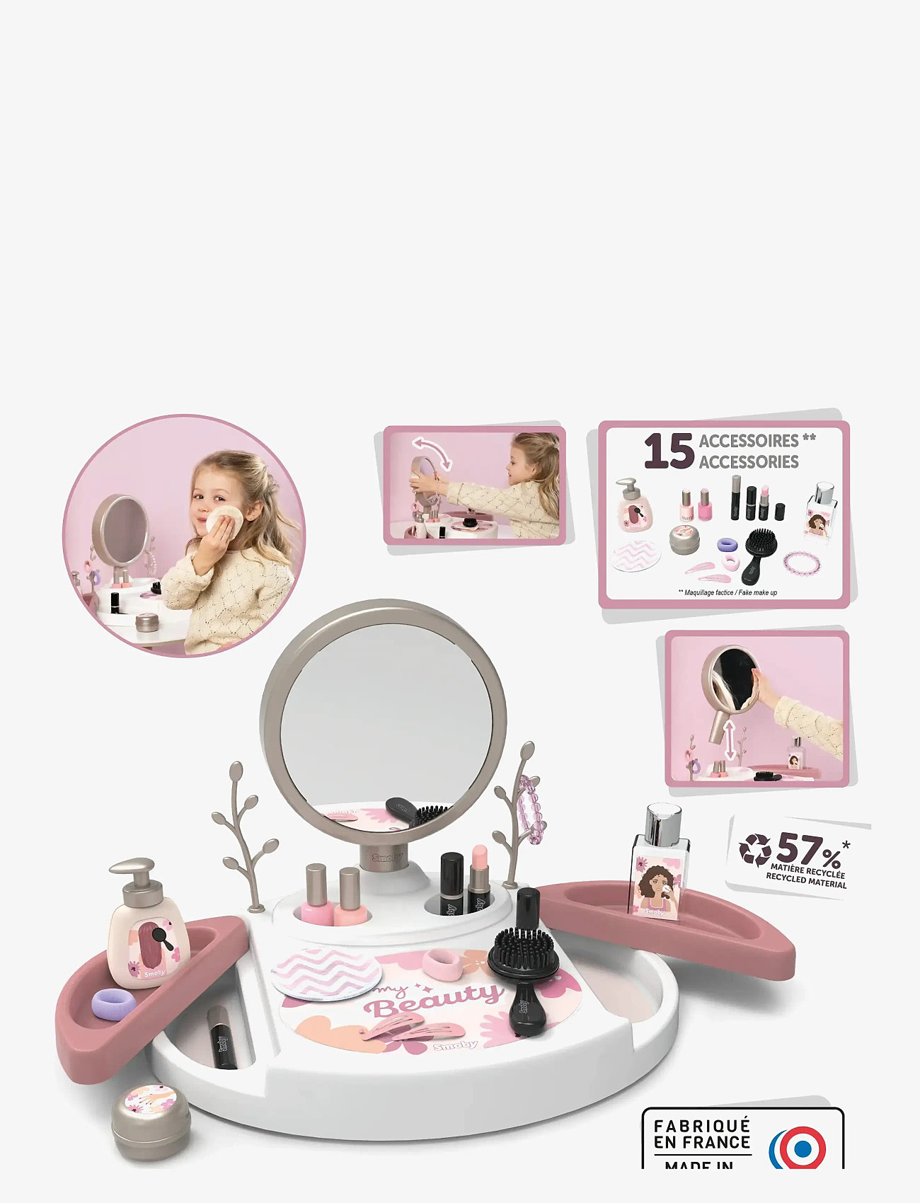 Smoby - Smoby My Beauty Vanity Table - foregive makeup & tilbehør - multicoloured - 4