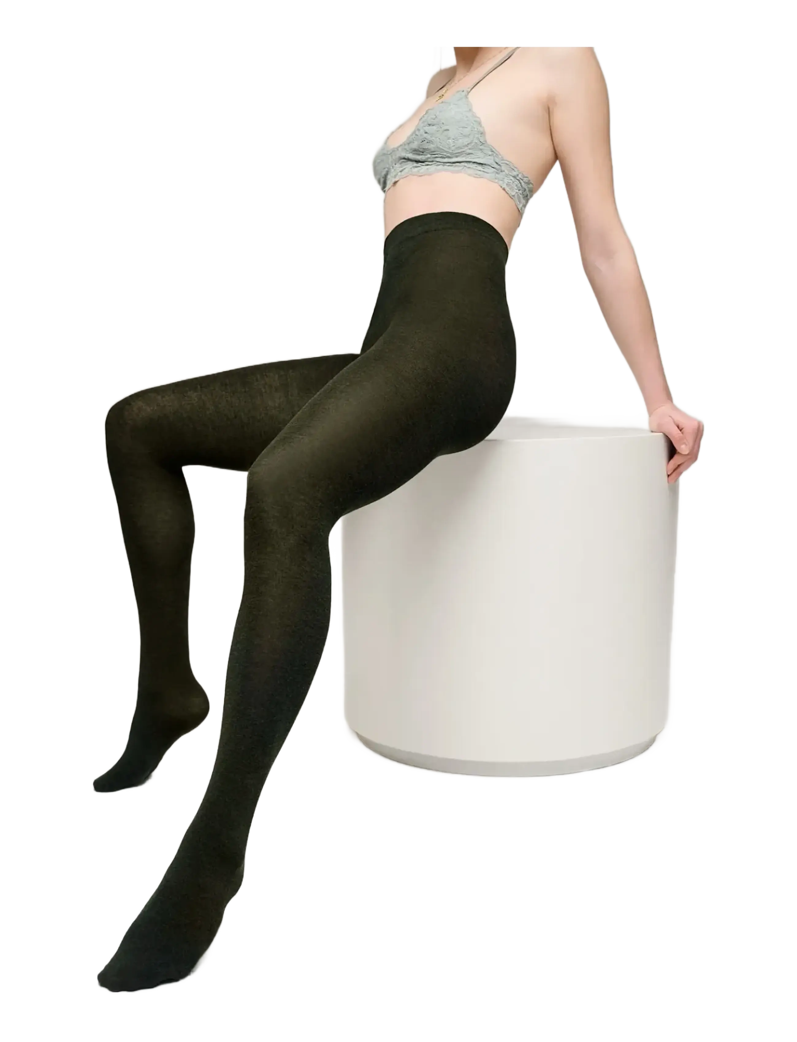 Sneaky Fox Love you tights - Strumpfhosen - OLIVE MELANGE / green