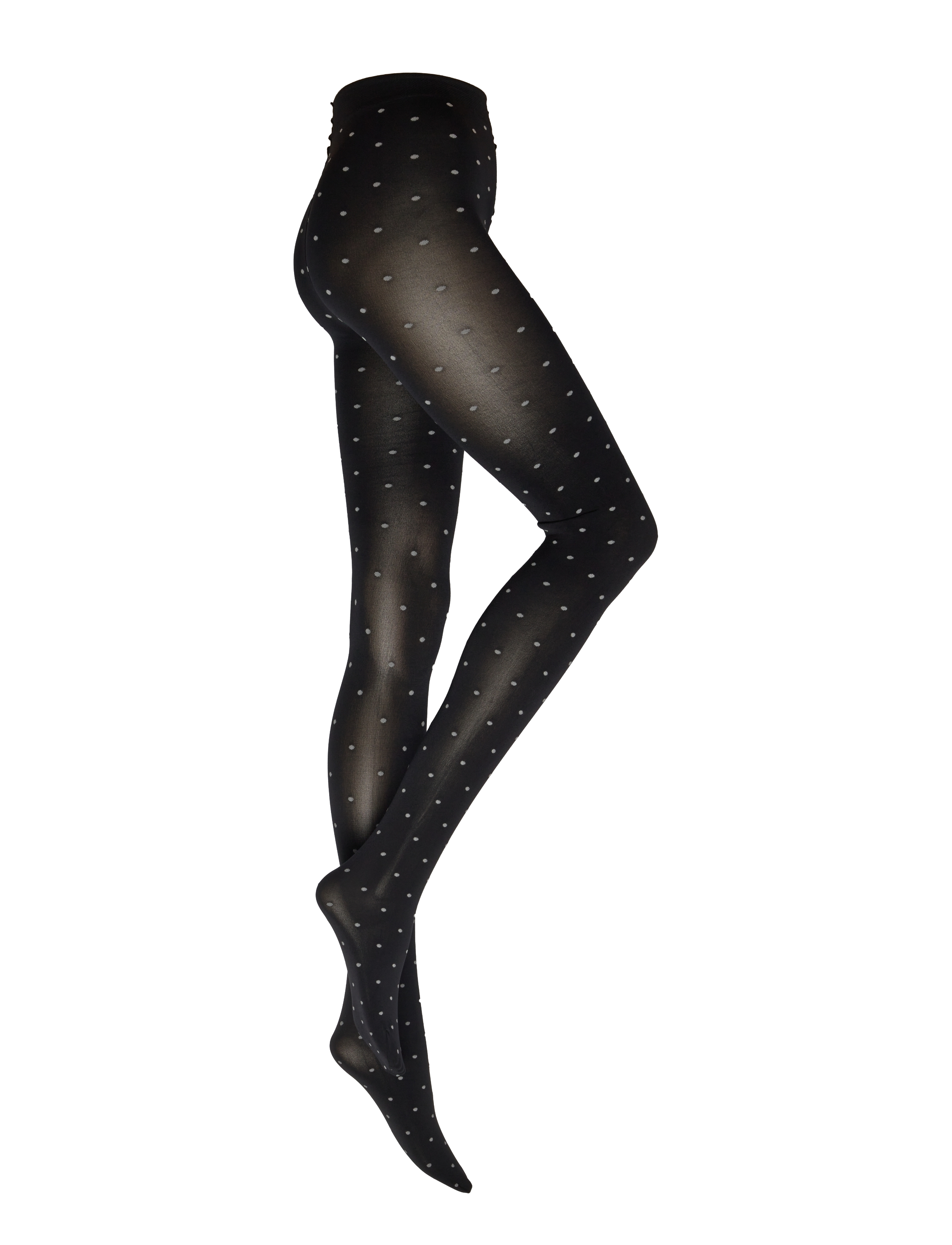 SNEAKY FOX Dot Strumpfhose Schwarz - One Size - Damen