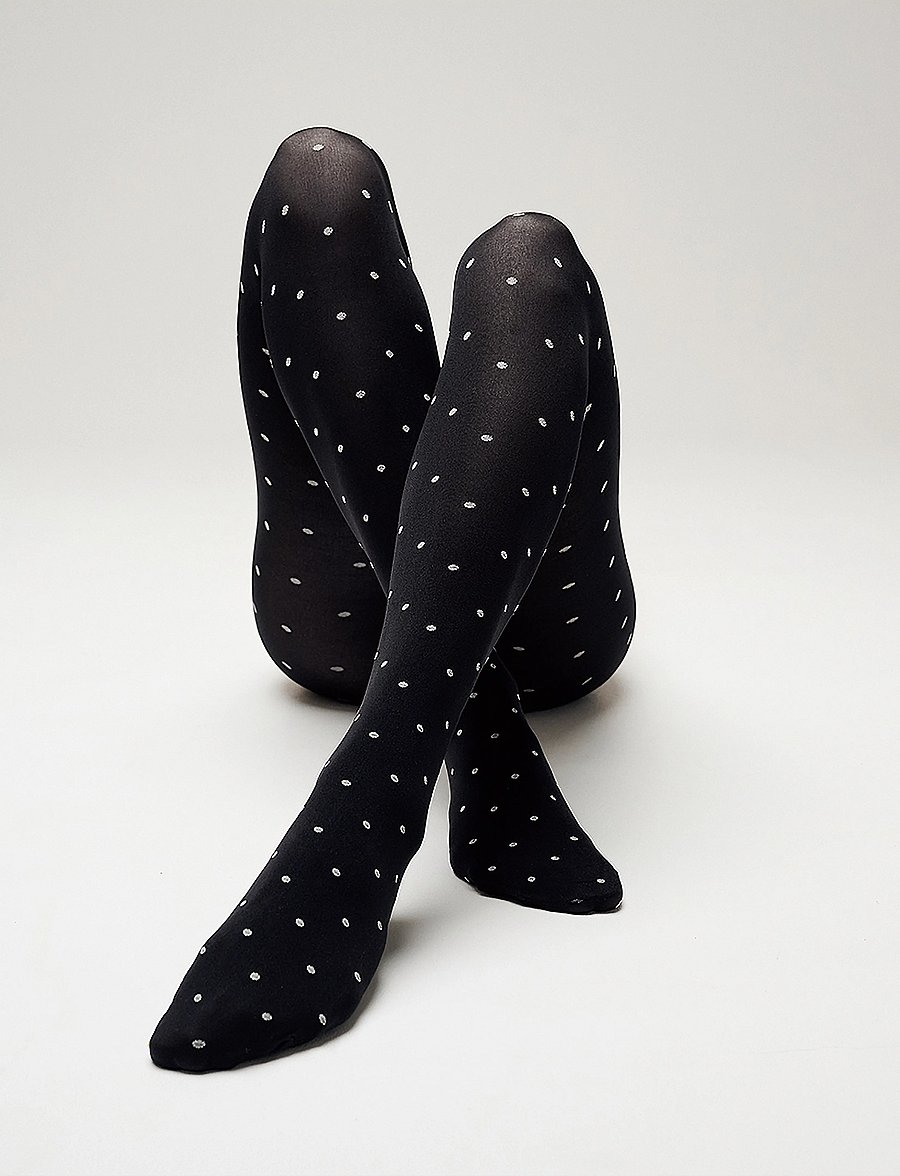 Sneaky Fox - Dot tights - speciella tillfällen - black/ecru - 0
