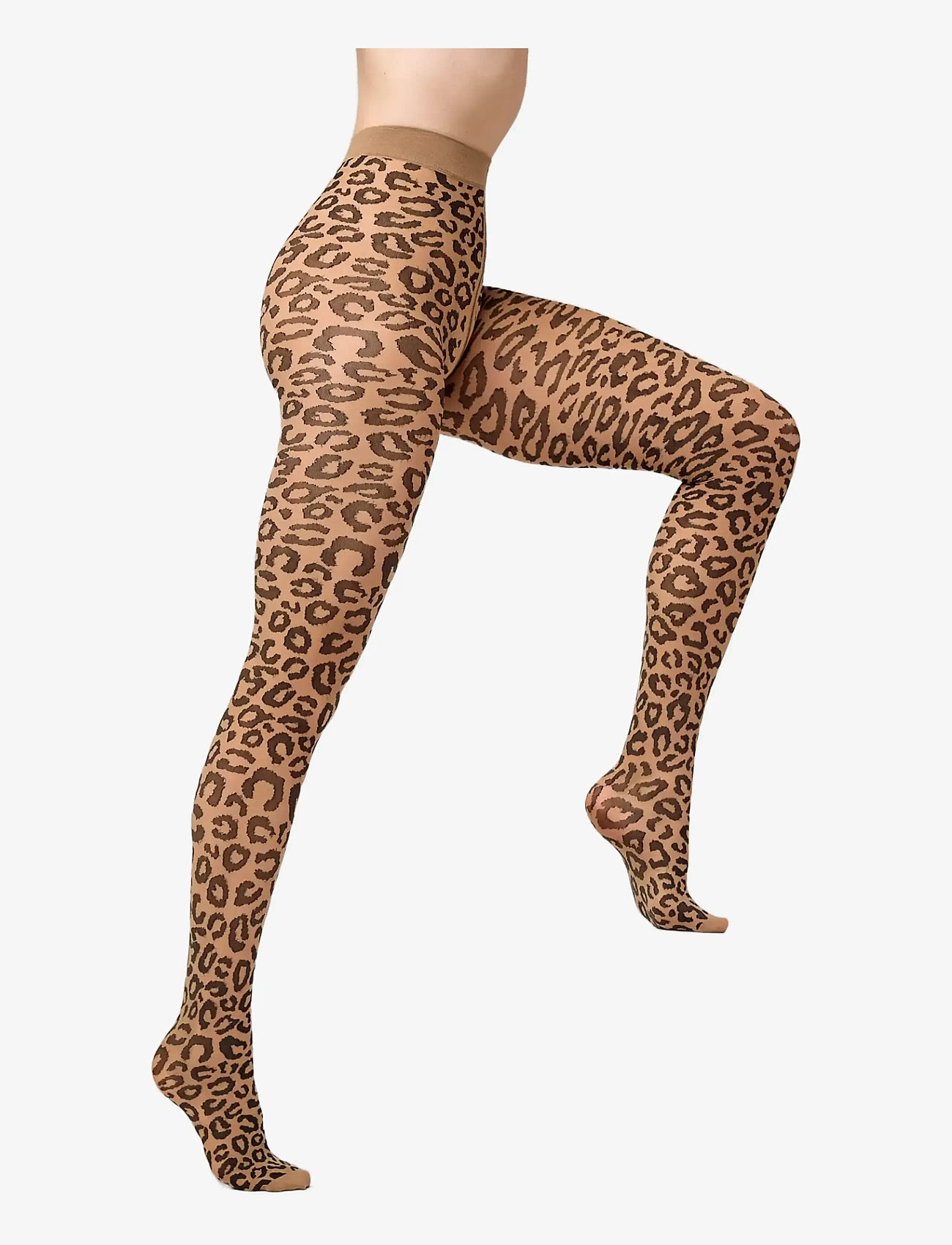 Sneaky Fox - Leopard tights - særlige begivenheder - cocoa crÉme - 0
