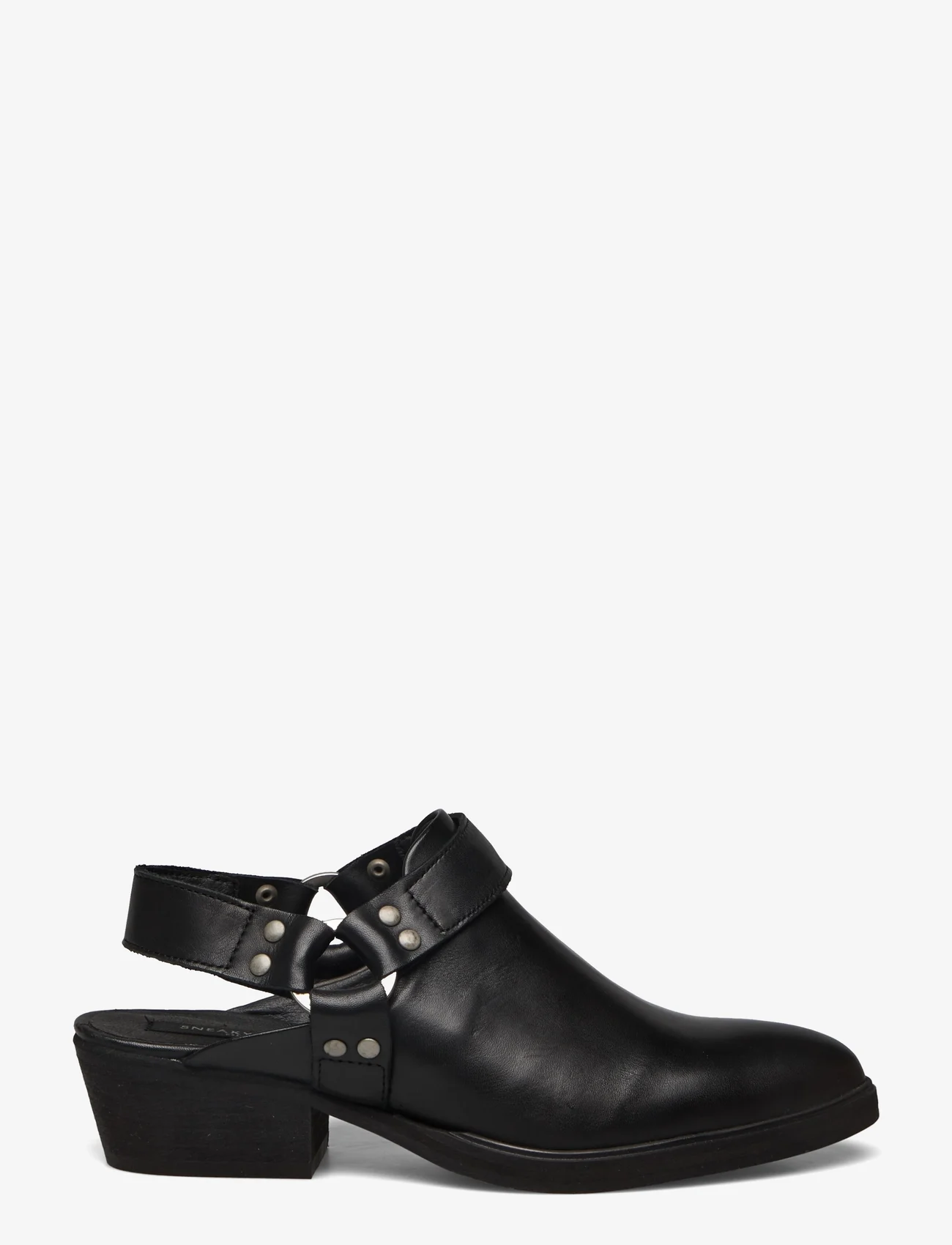 Sneaky Steve - Chatty W Leather Sho - plakanās mules tipa kurpes - black - 1