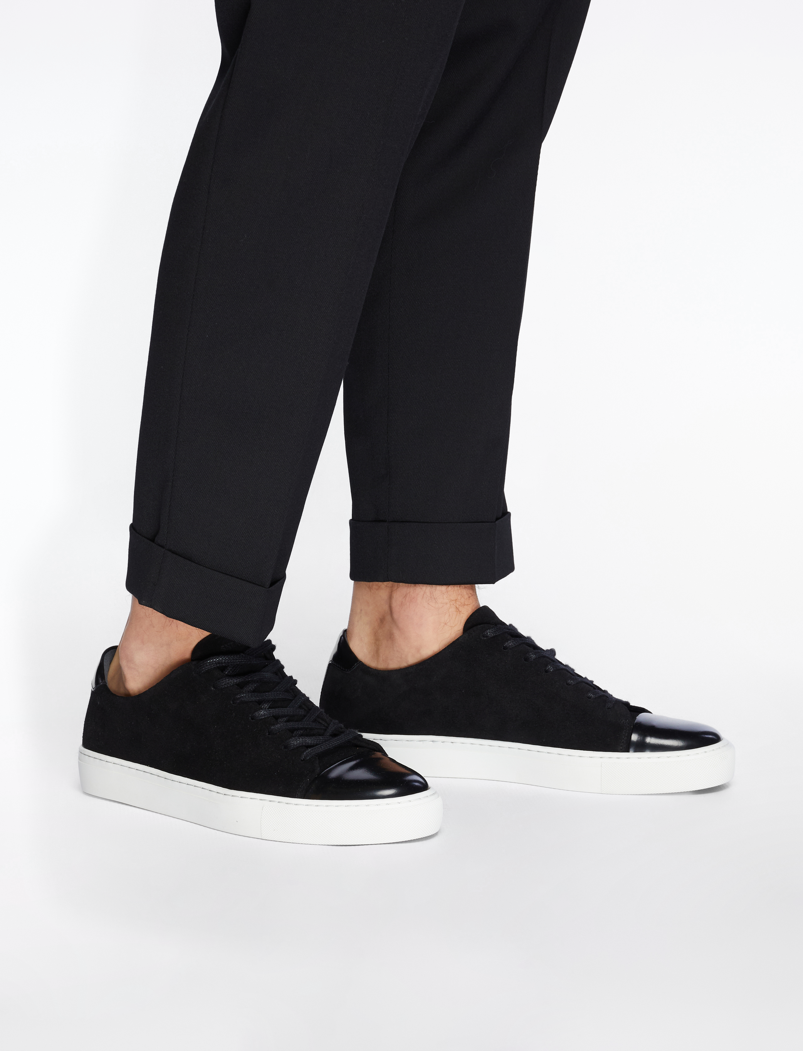 Sneaky Steve - Lescape Suede Shiny Black - baskets basses - shiny black - 0