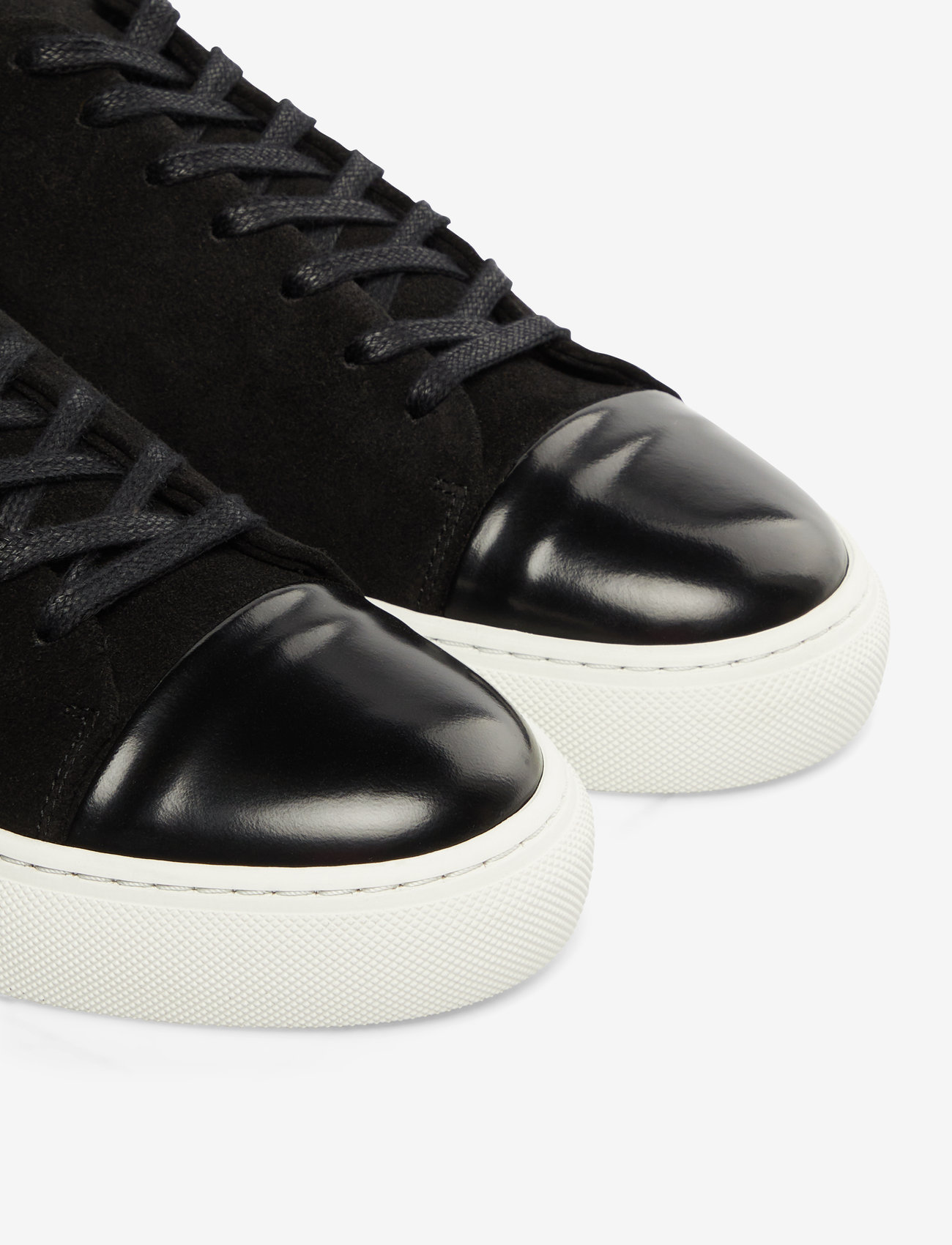 Sneaky Steve - Lescape Suede Shiny - kõrge säärega tossud - shiny black - 4