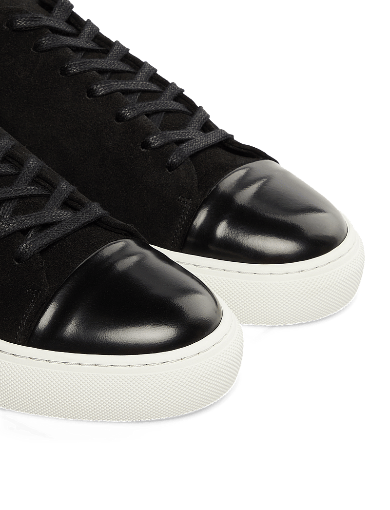 Sneaky Steve - Lescape Suede Dk Grey - låga sneakers - shiny black - 4