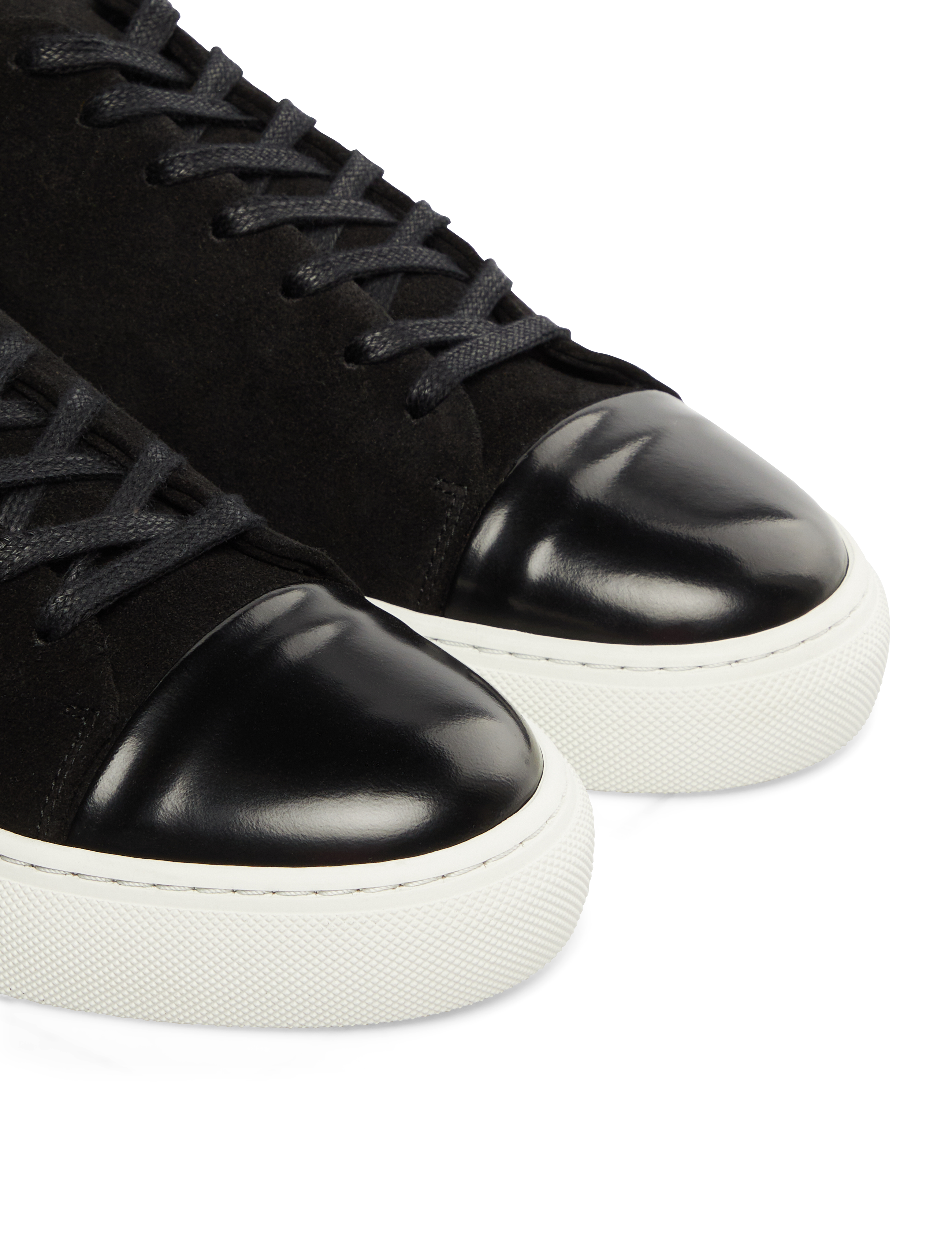 Sneaky Steve - Lescape Suede Shiny Black - baskets basses - shiny black - 4