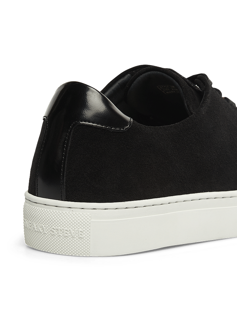 Sneaky Steve - Lescape Suede Dk Grey - låga sneakers - shiny black - 5