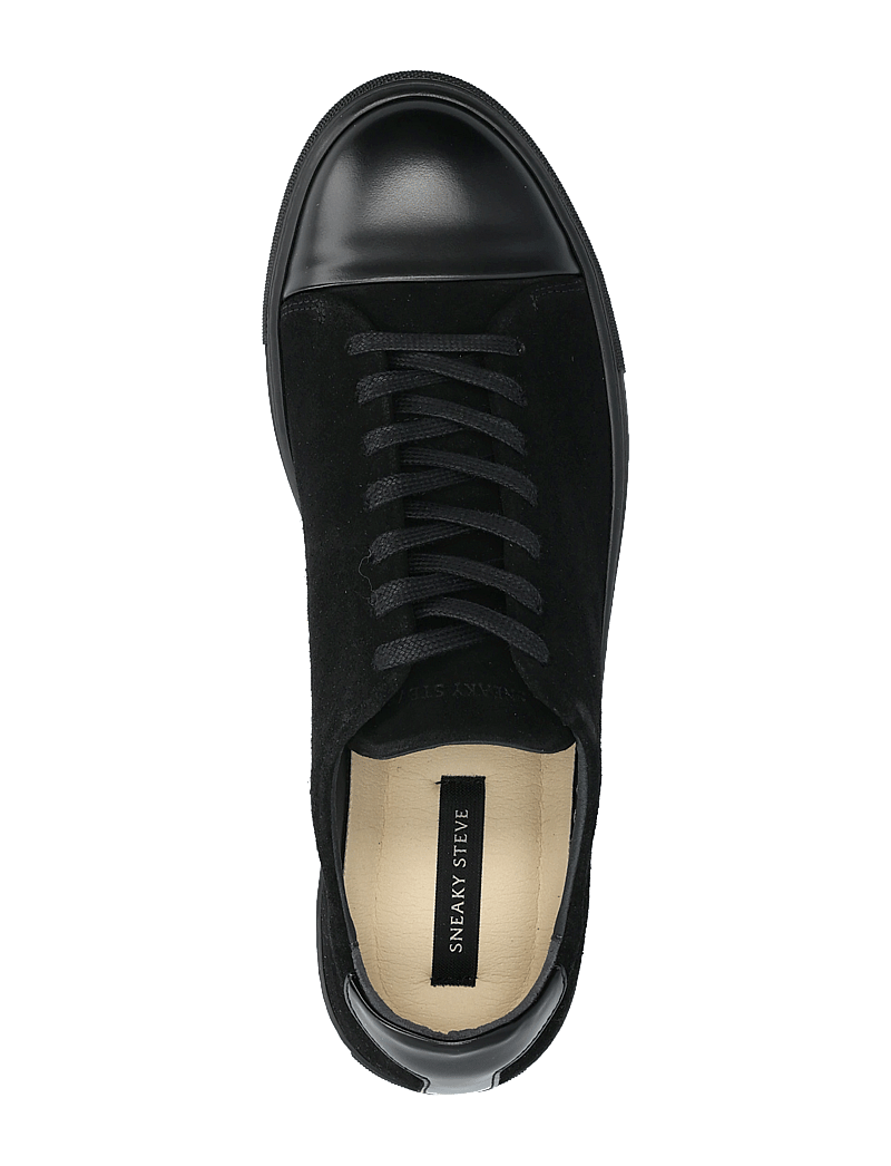 Sneaky Steve - Lescape Suede Shiny Total Black - låga sneakers - shiny total black - 3