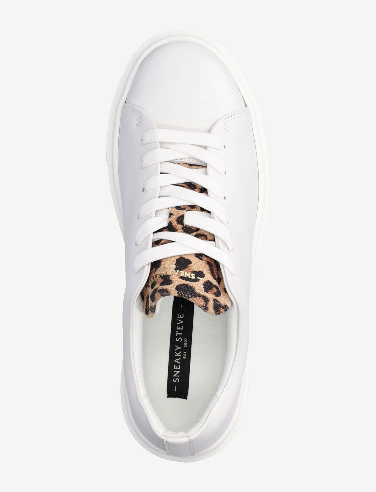 Sneaky Steve - Field W Leather Shoe - white/beige leopard - 3