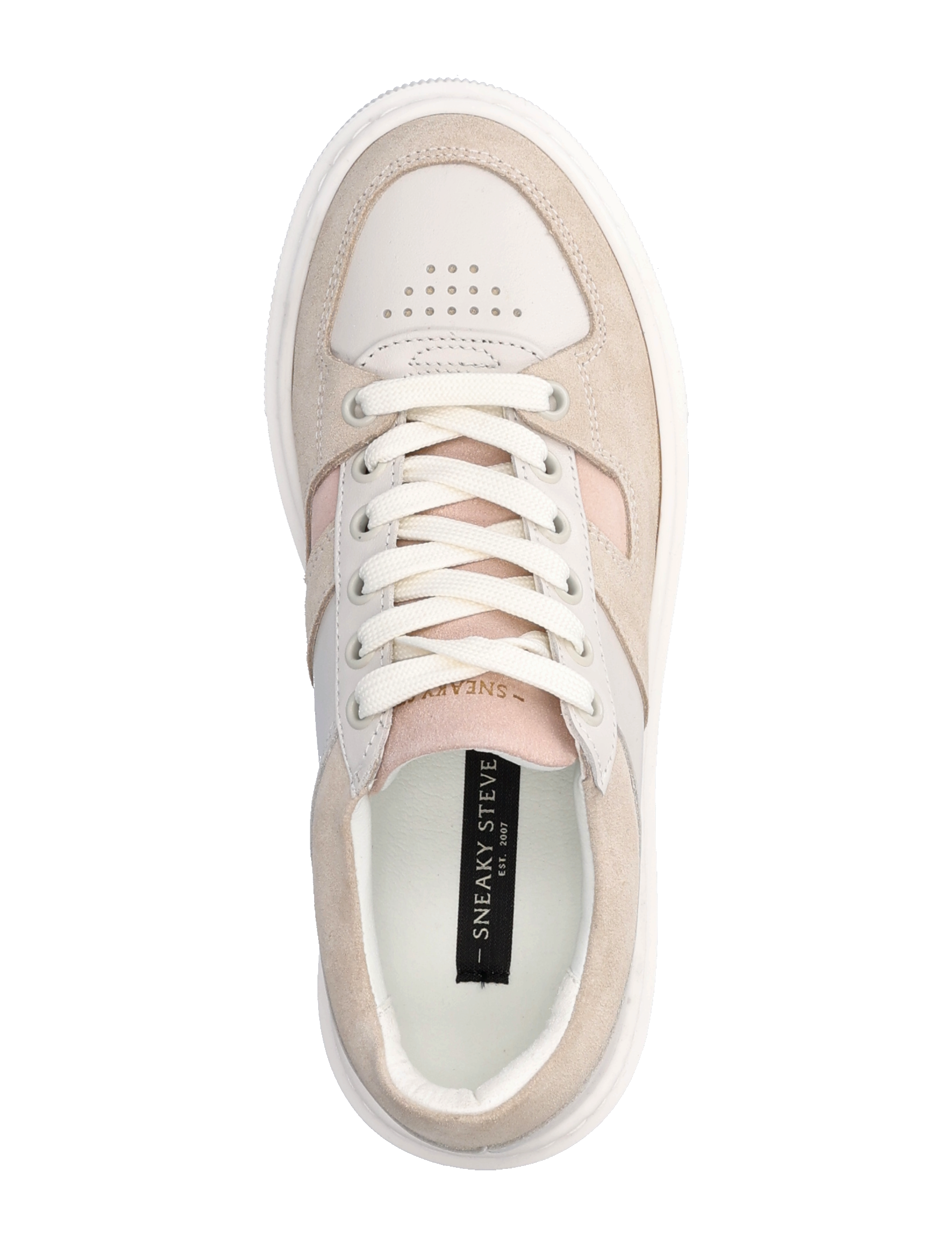 Sneaky Steve - Away W Leather Shoe - creme/pink - 3
