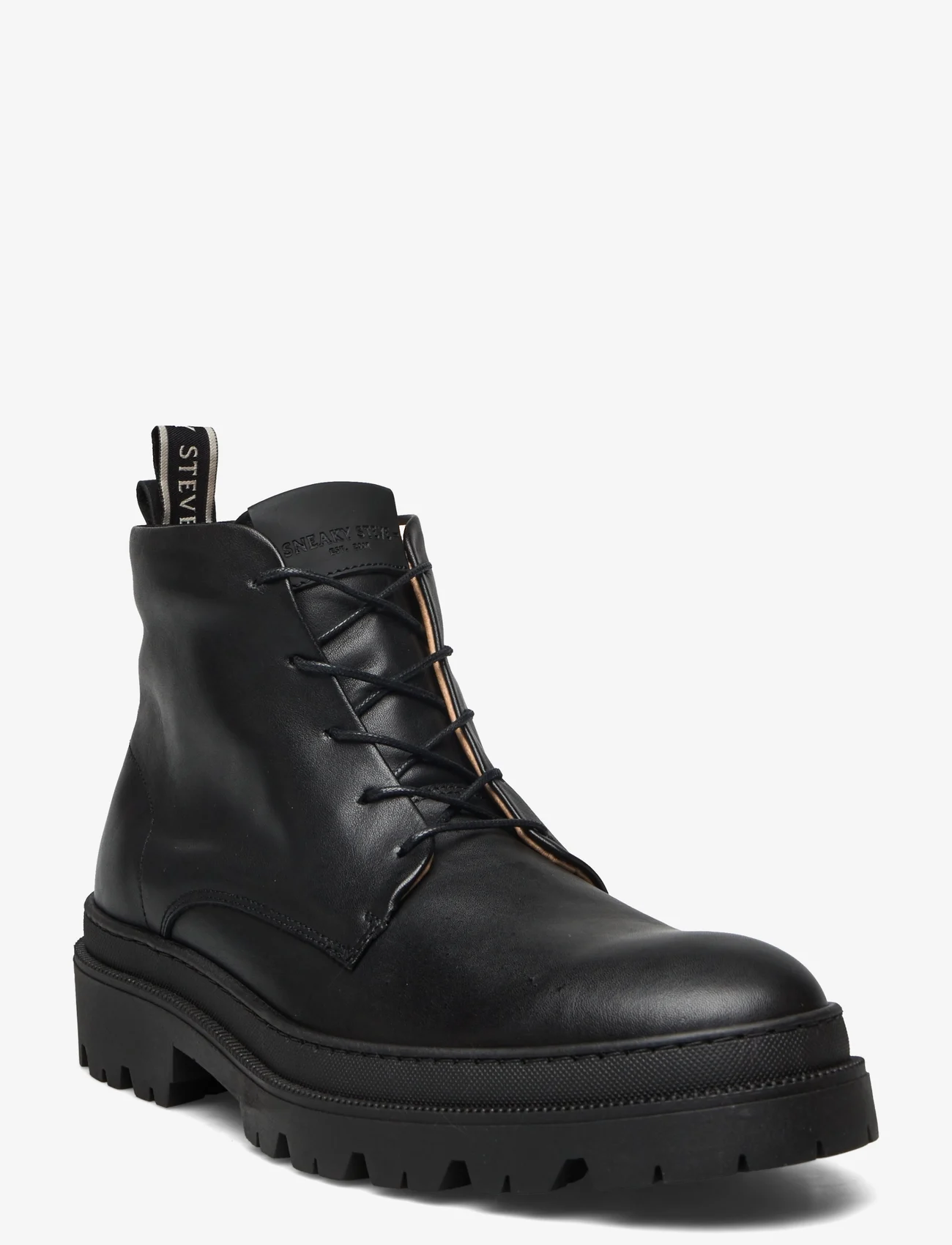 Sneaky Steve - Legacy Leather Shoe - veter schoenen - black - 0