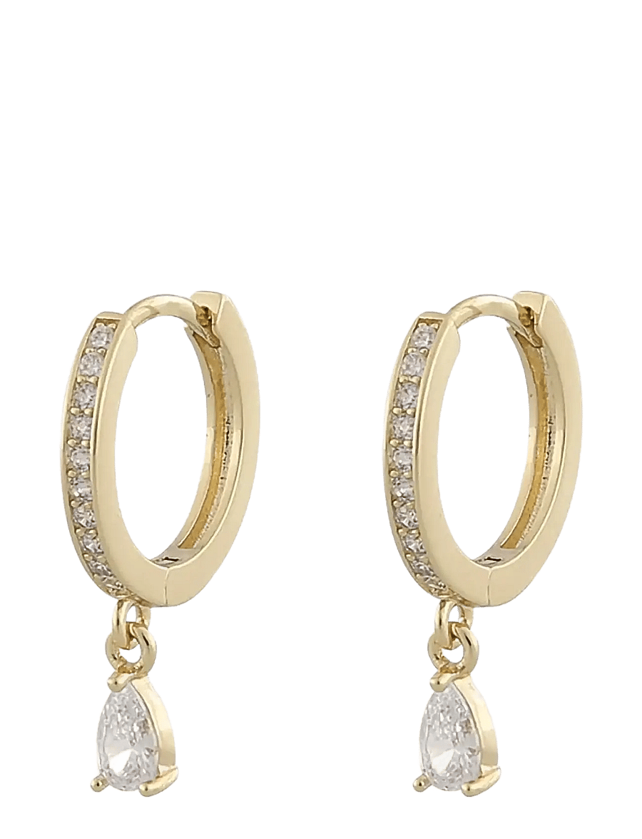 SNÖ of Sweden - Camille drop ring ear g/clear - Onesize - kreolen - g/clear - 1