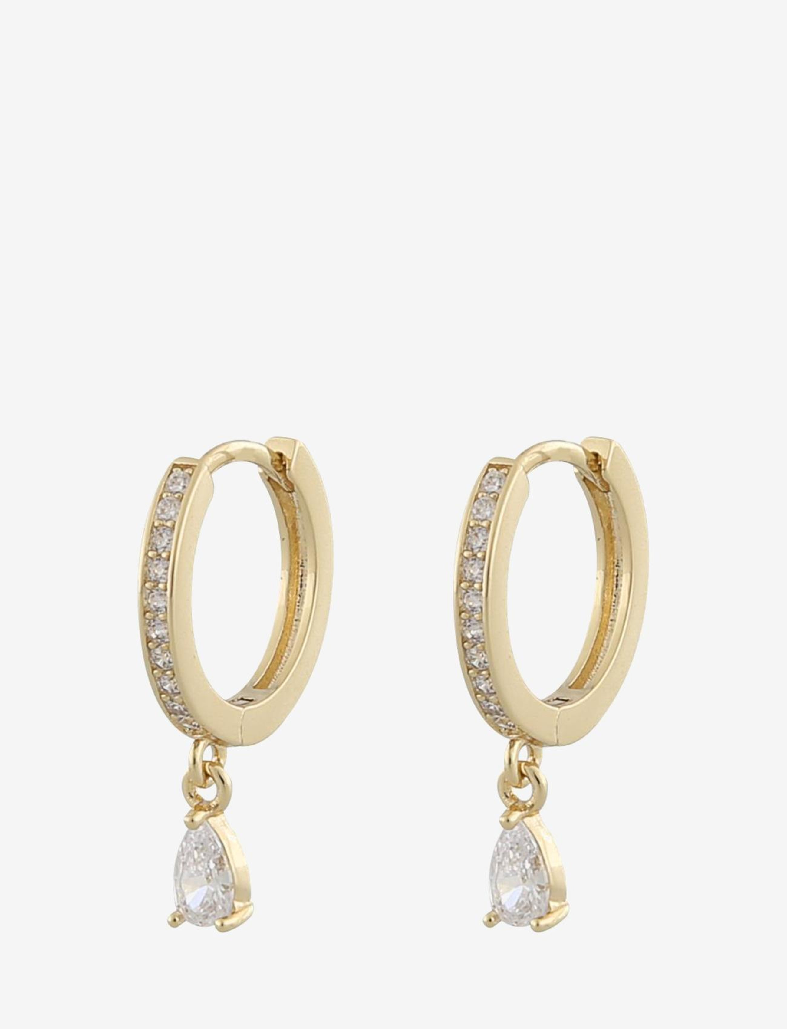 SNÖ of Sweden Camille Drop Ring Ear - Accessoires - G/CLEAR / gold